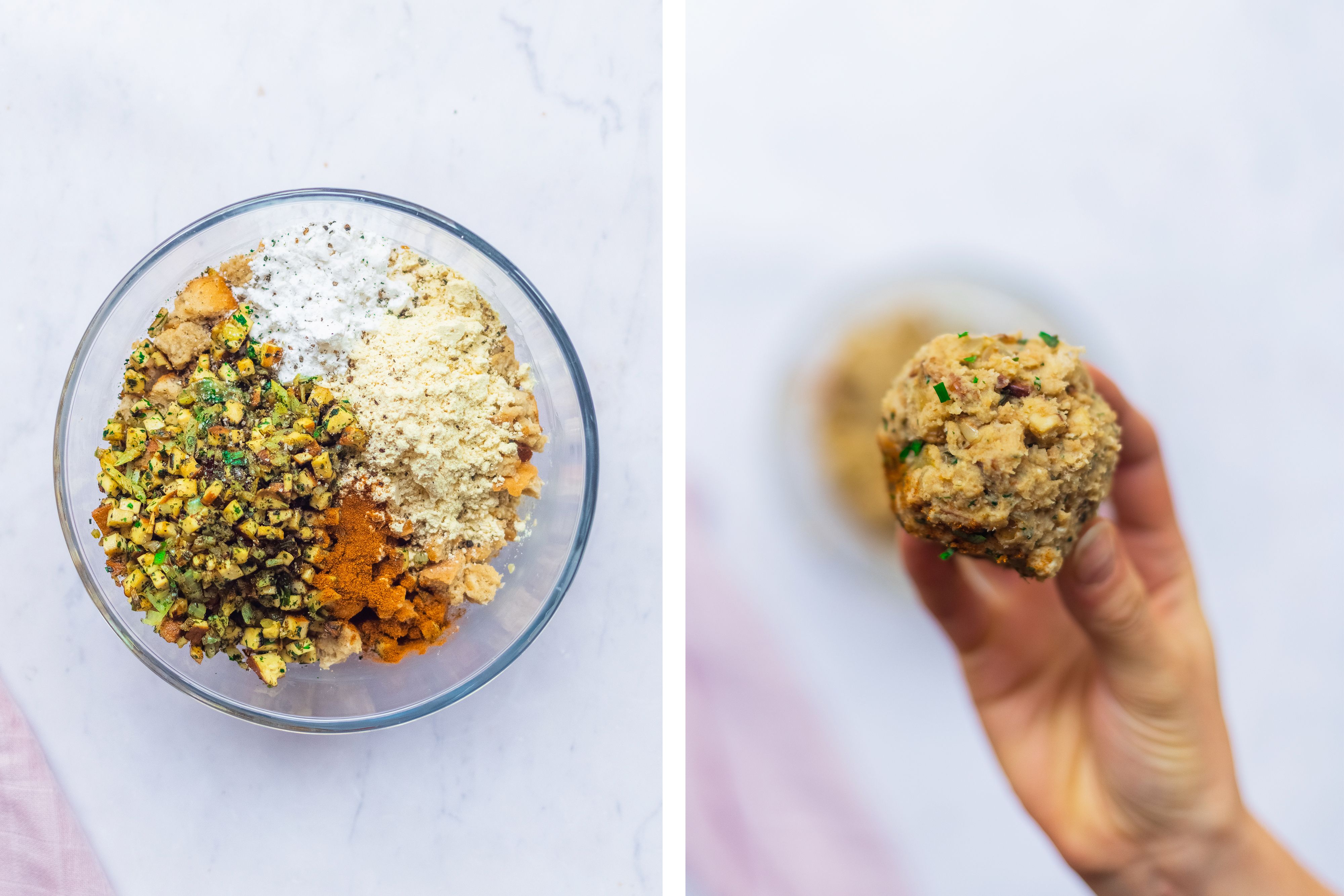 R686 Vegan Dumpling Casserole with creamy Mushroom Sauce