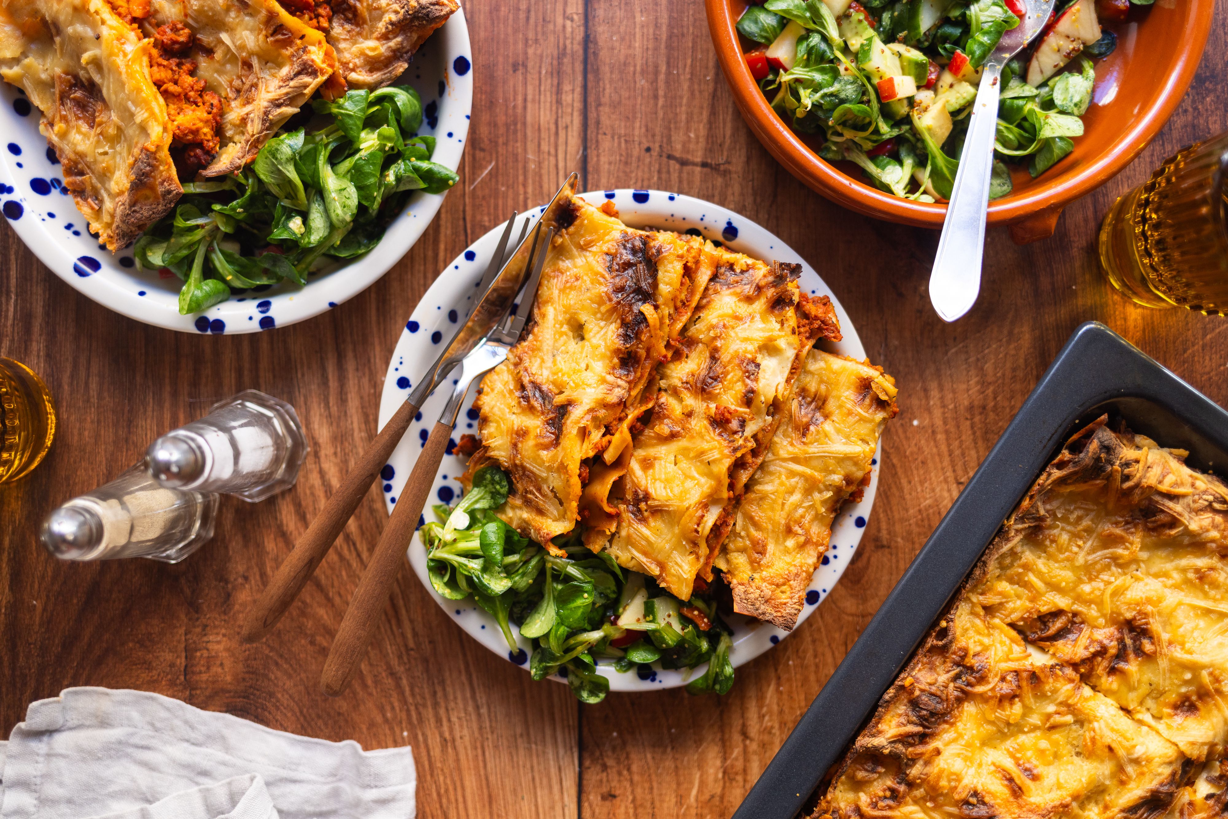 R952 Einfache vegane Lasagne vom Blech