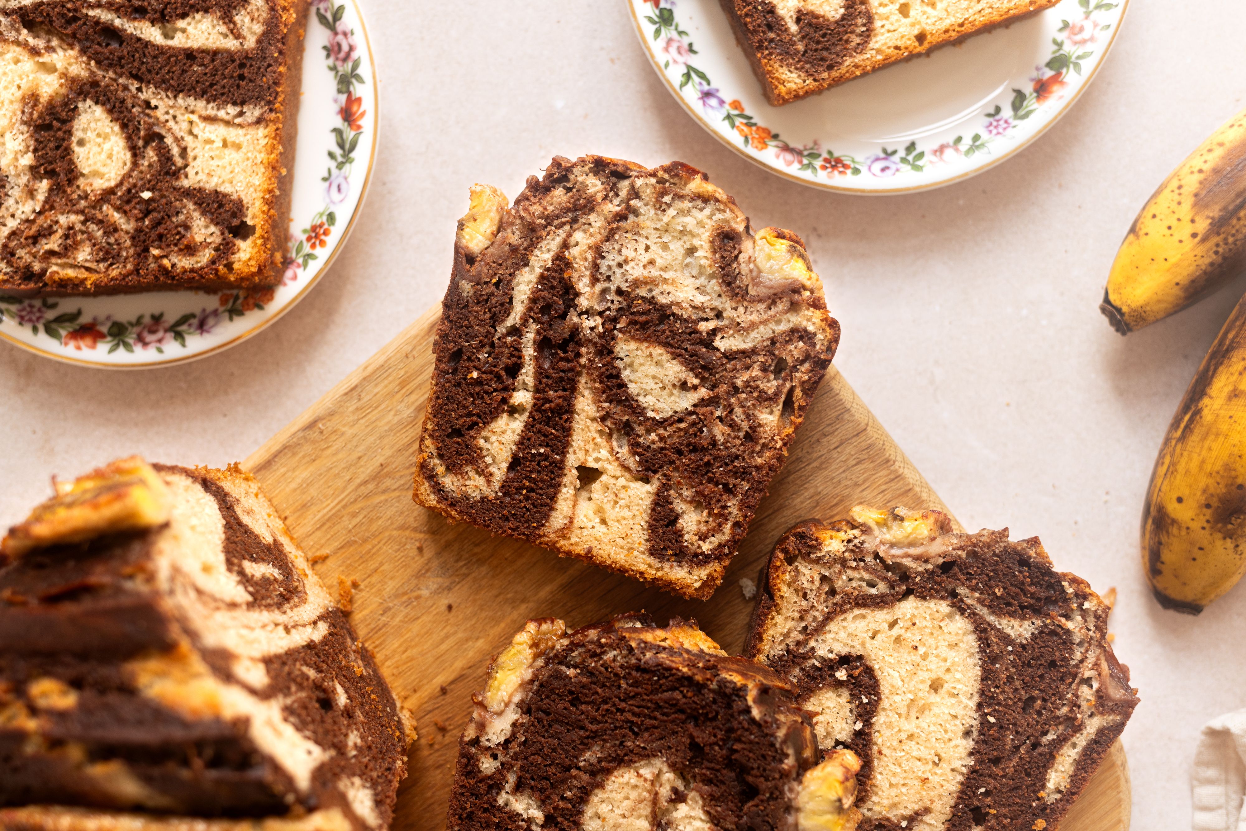 Veganes Marmor-Bananenbrot