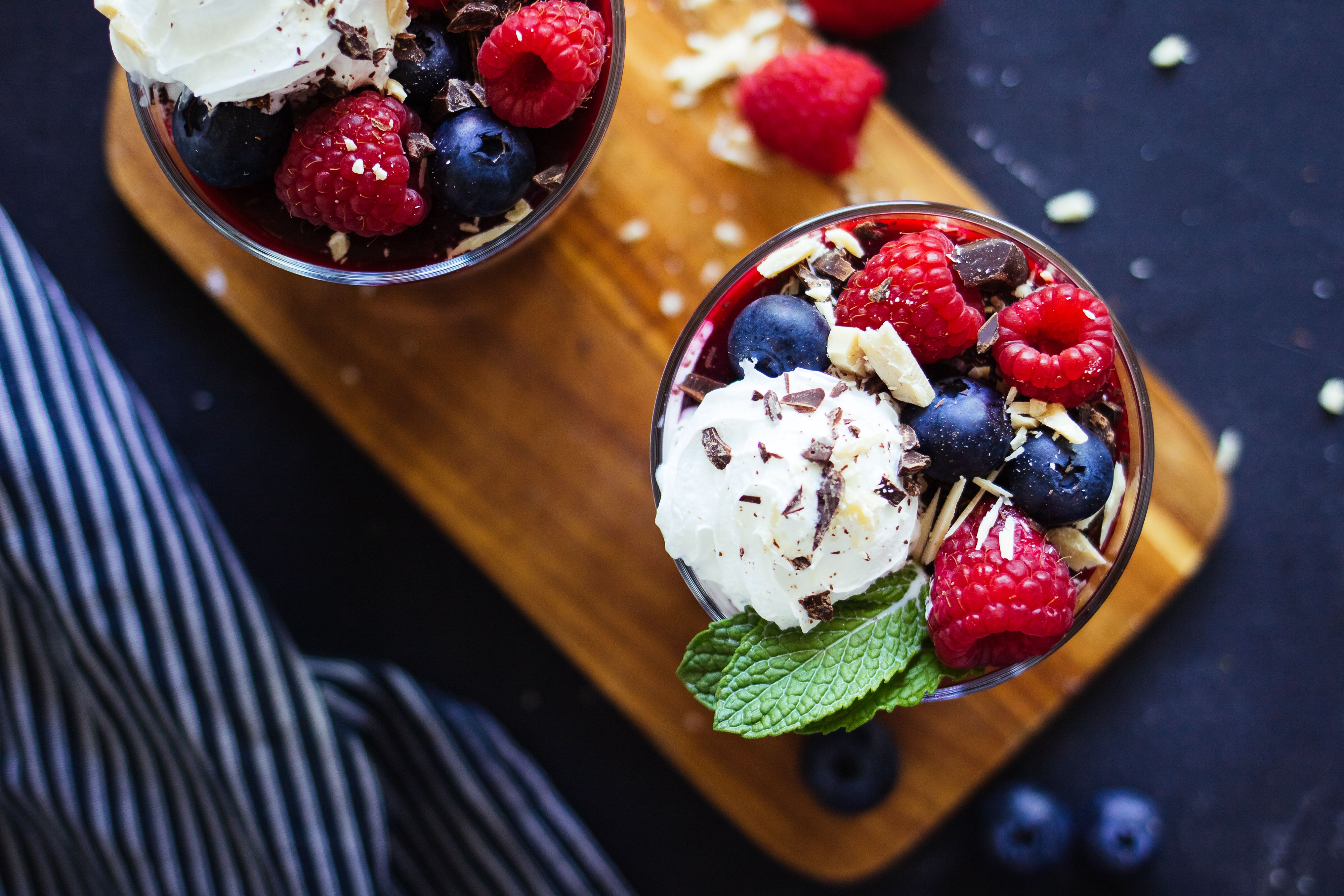 R69 vegan dark & white mousse with berry glaze