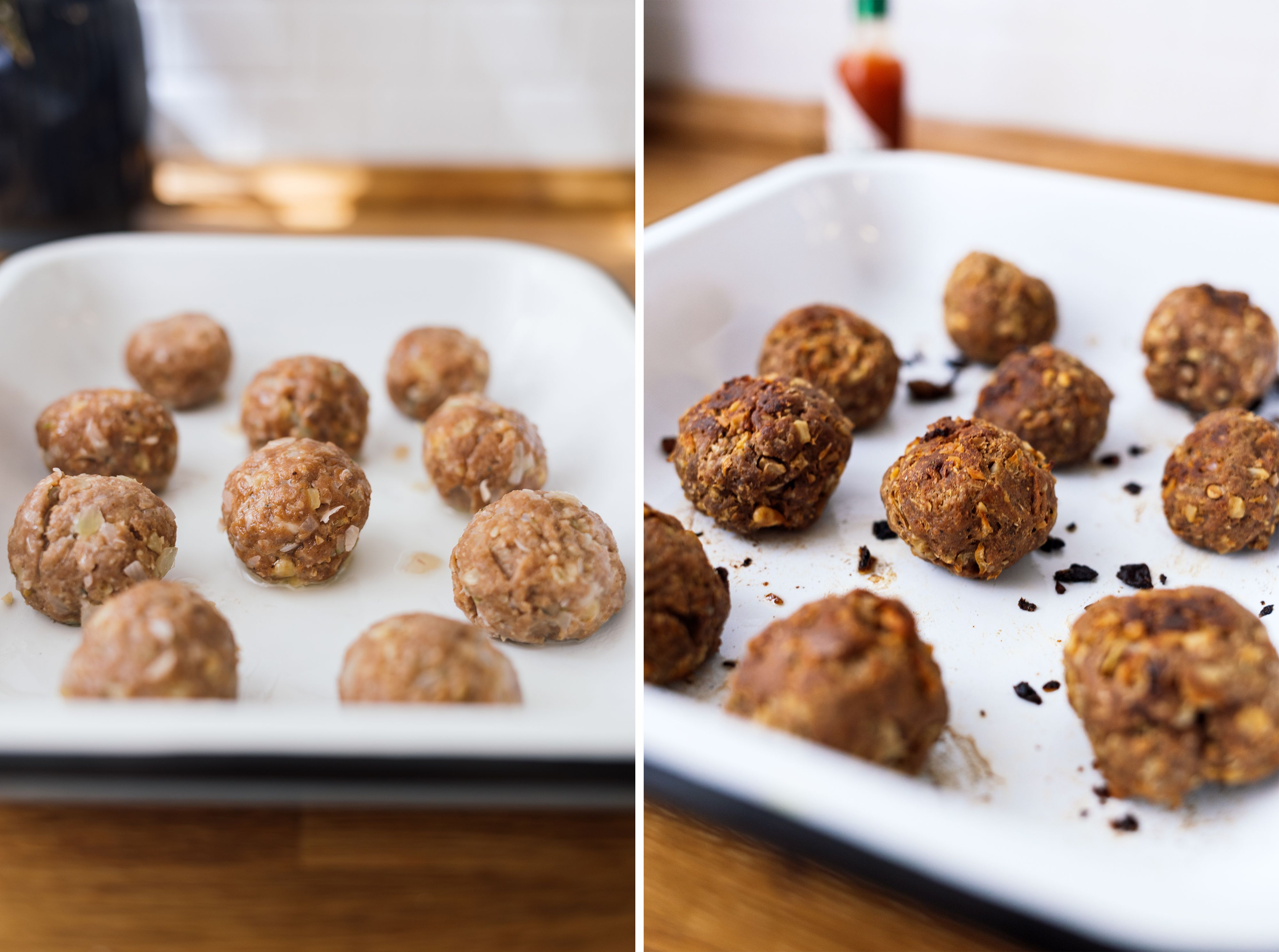 R735 Vegan Buffalo Meatballs with Chive Dip