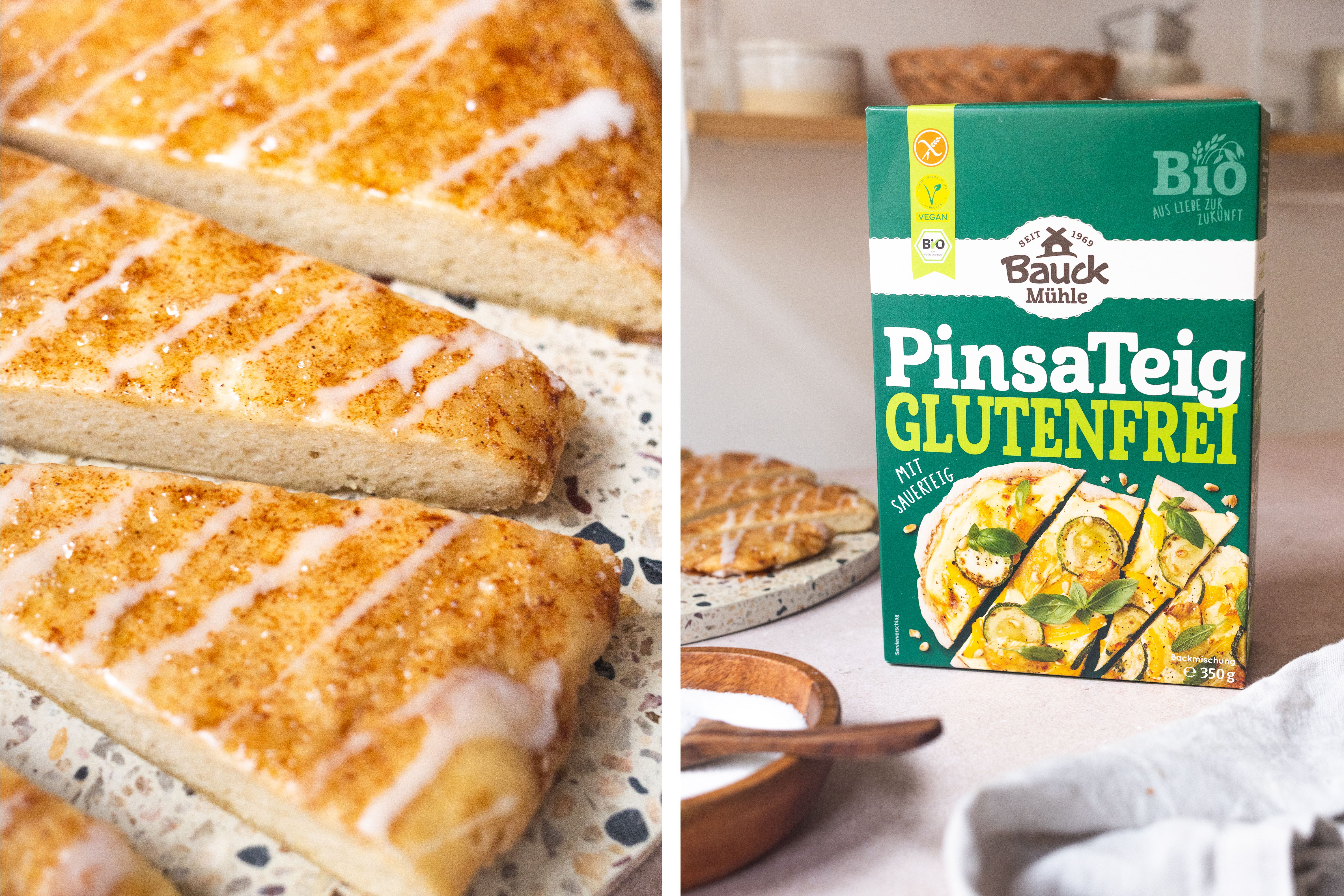 R1004 Vegane und glutenfreie Zimtschnecken-Pinsa