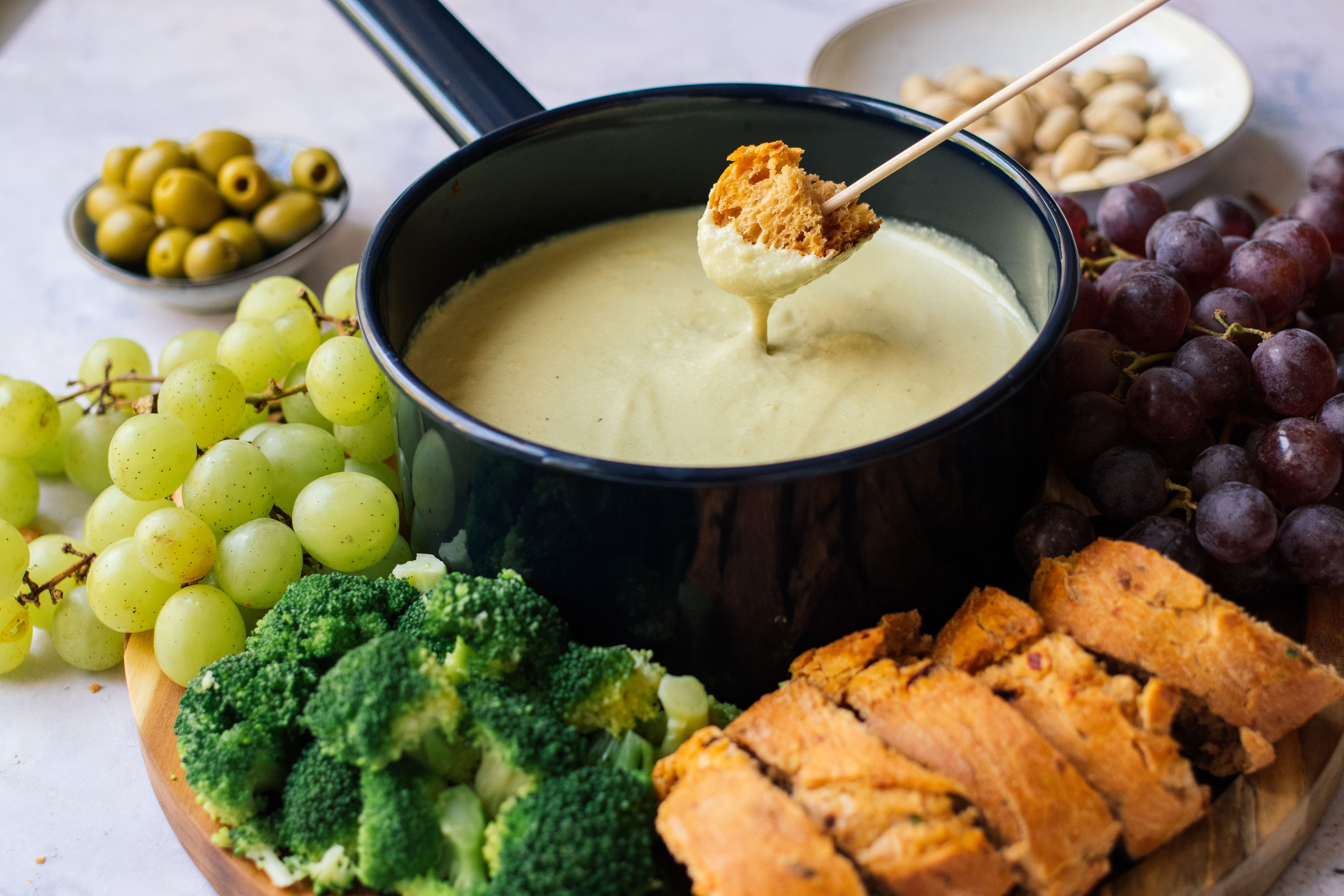 Veganes Käsefondue