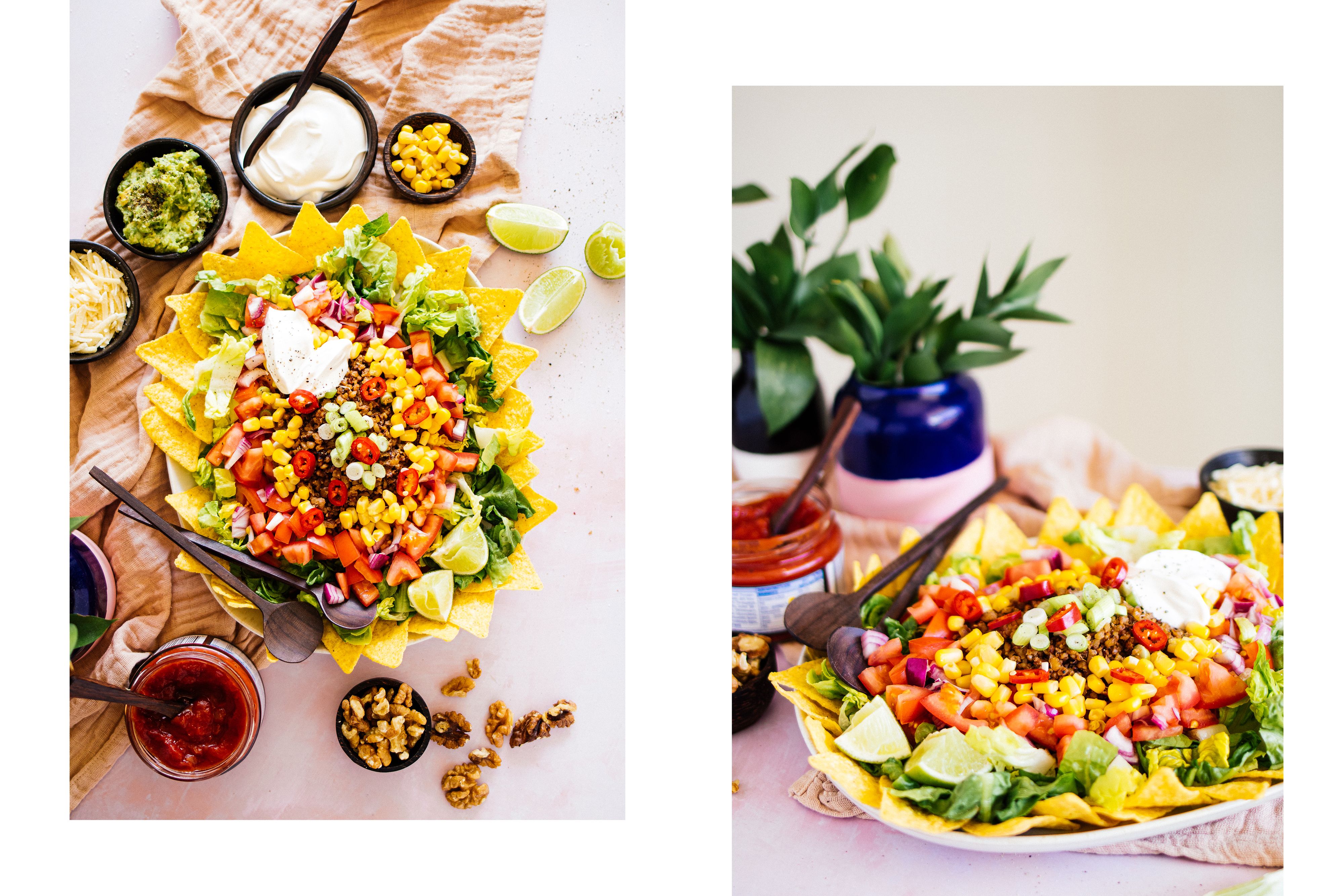 R549 Vegan Taco Salad with Beef-Style Walnut “Meat“