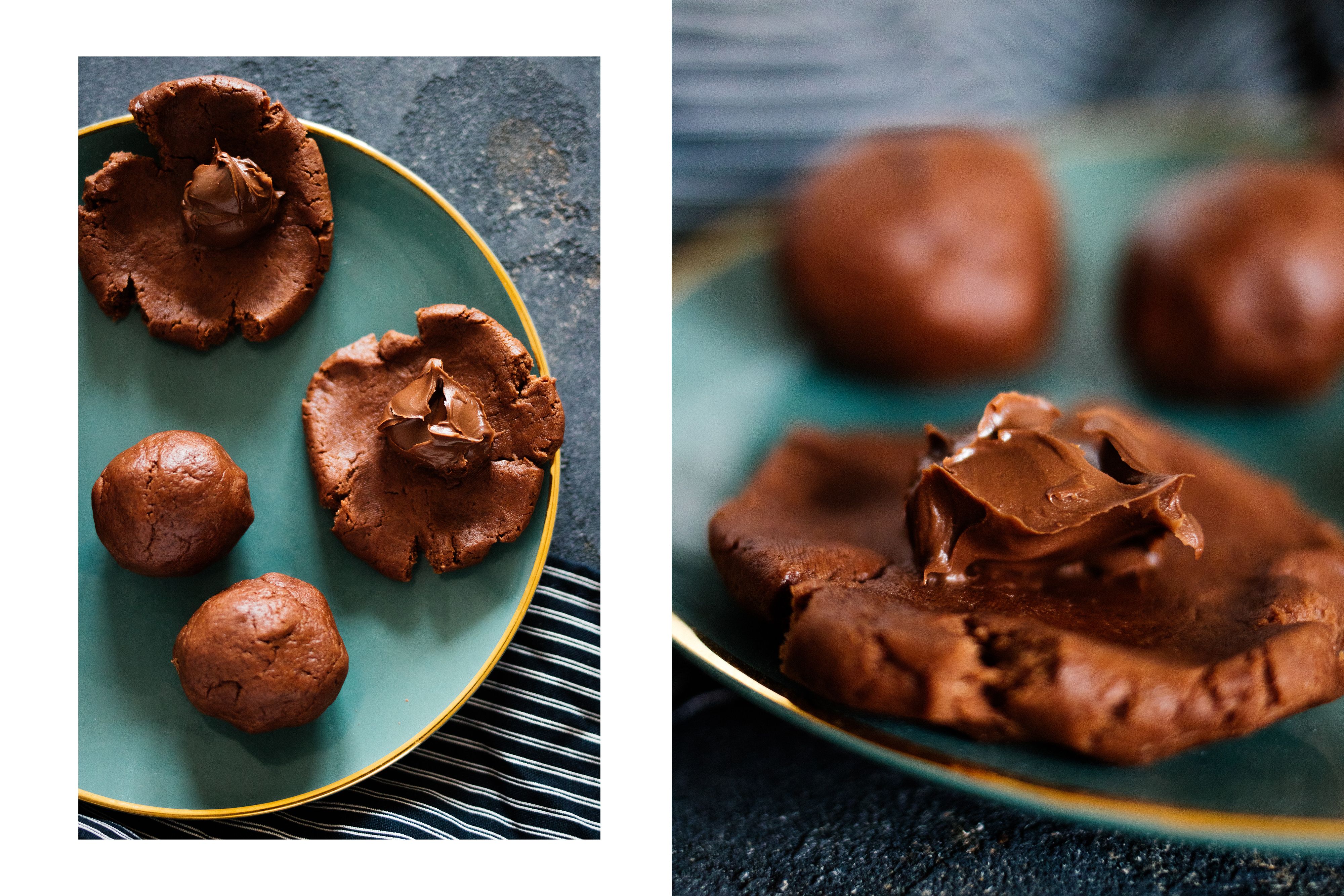 R442 Vegane, gefüllte Schokoladenkekse