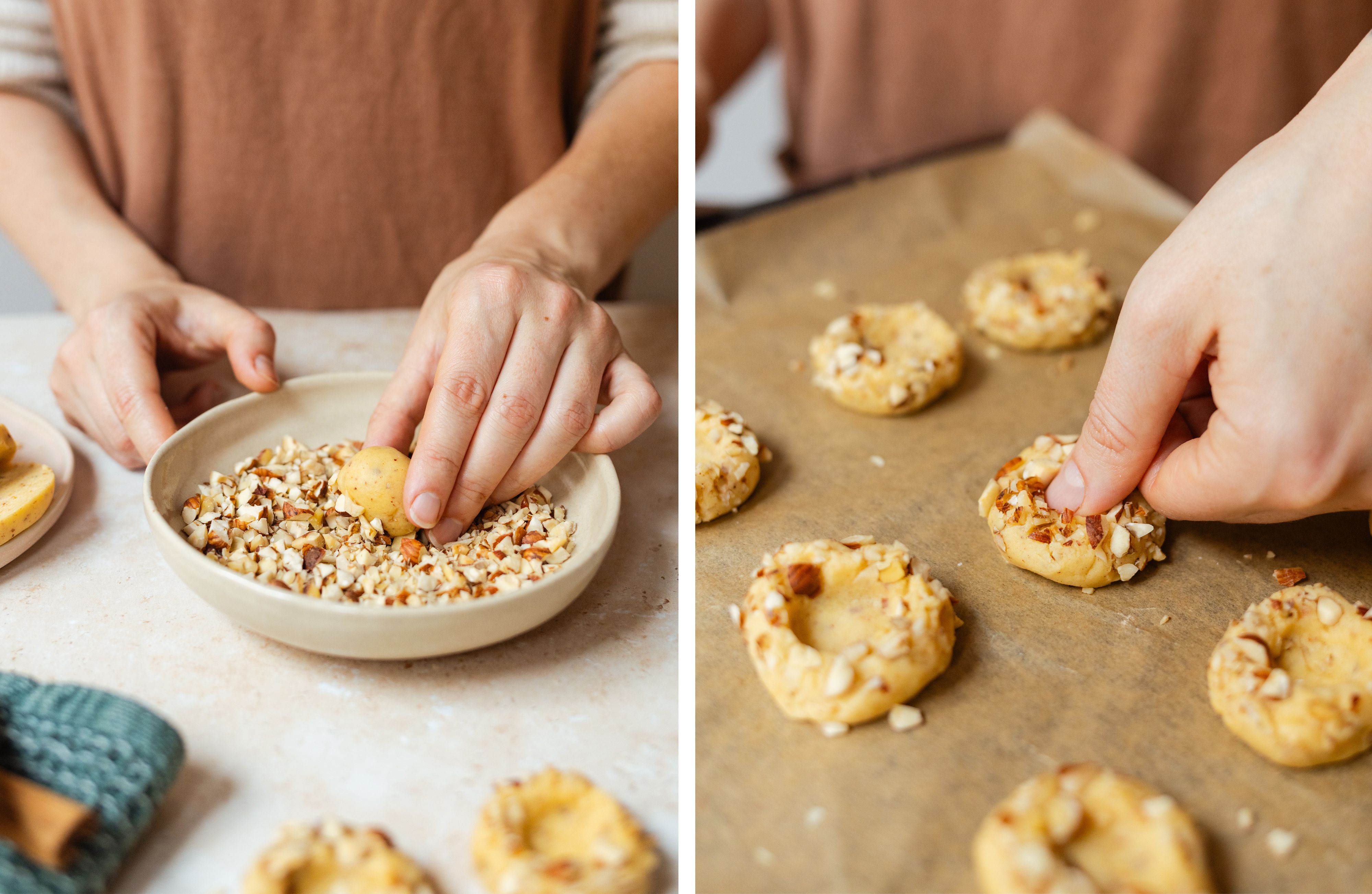 R997 Vegane und glutenfreie Haselnuss-Nougat-Plätzchen