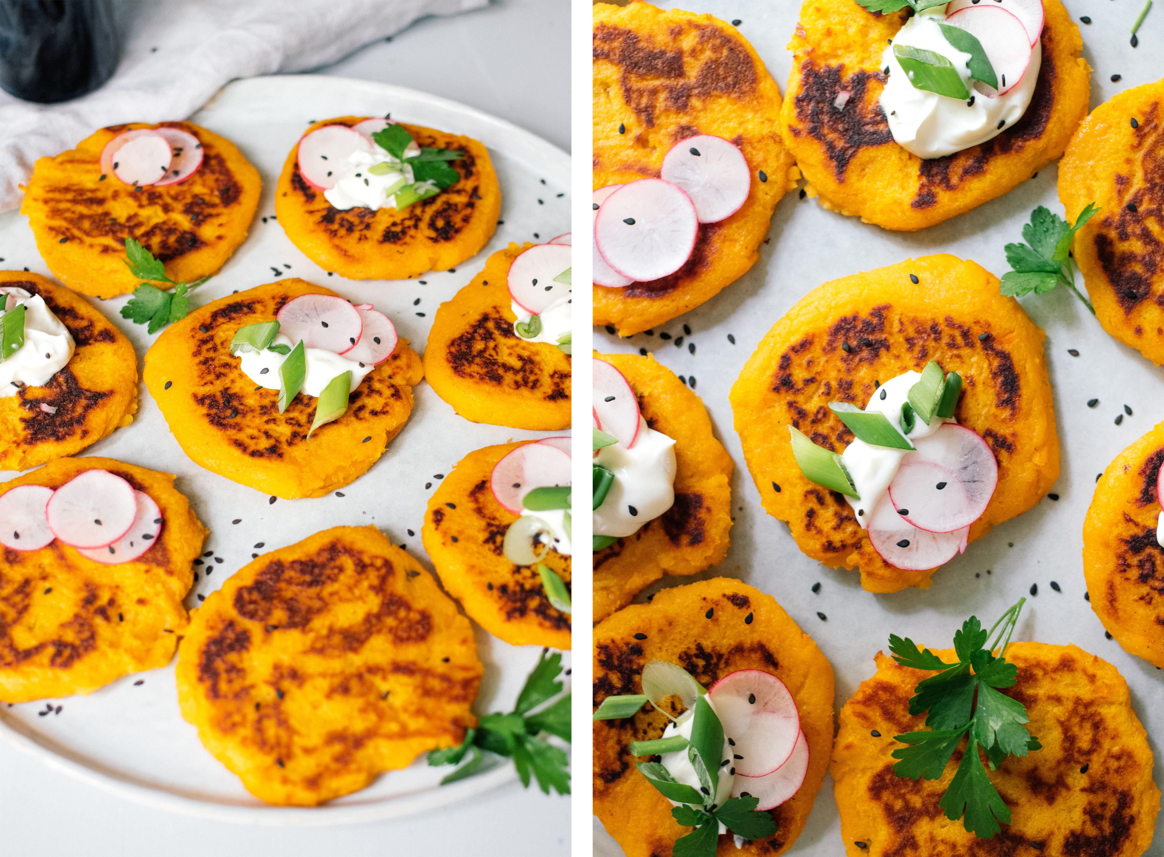 R390 Vegane Süßkartoffel-Pancakes mit 3 Zutaten