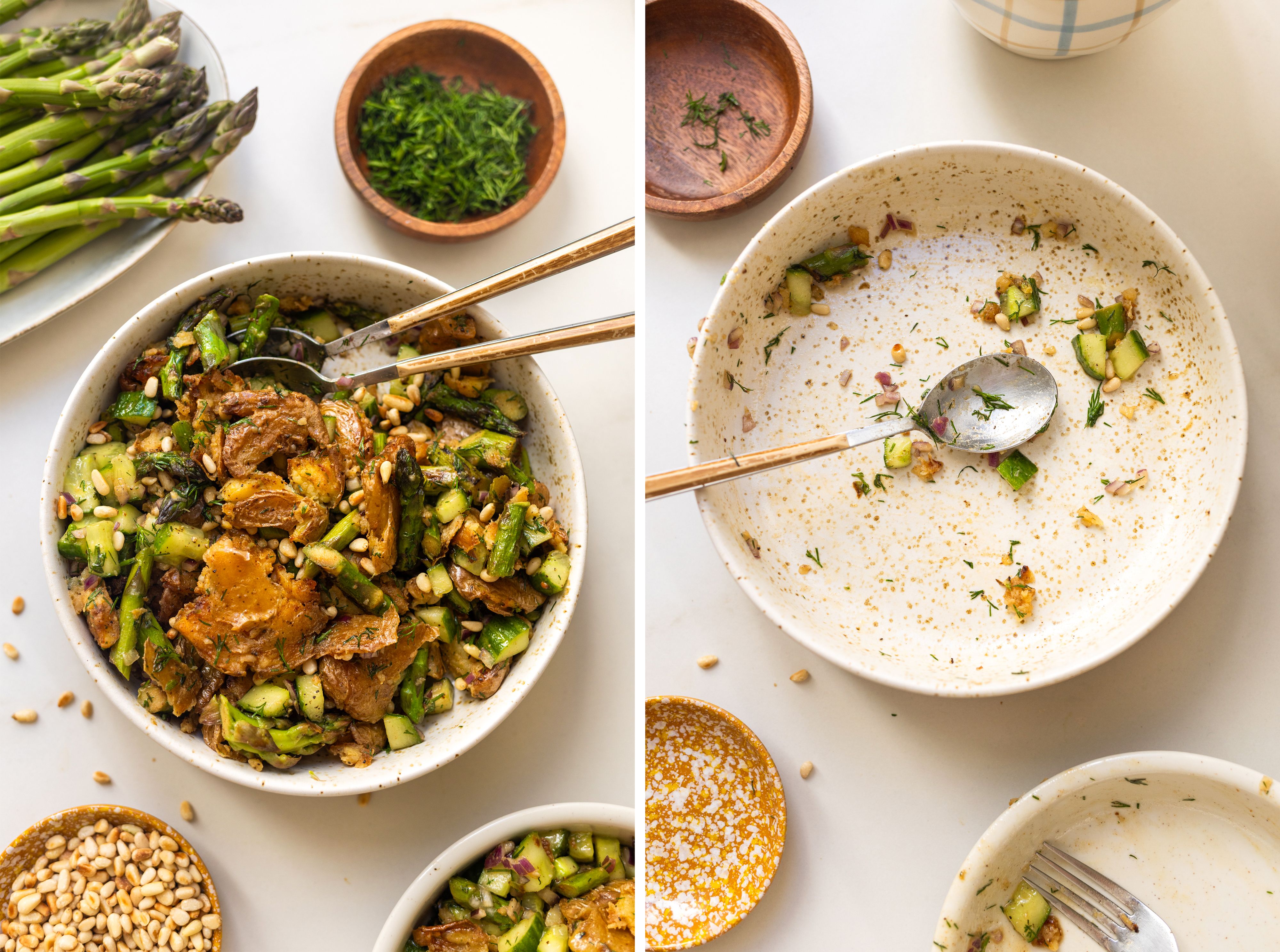 R1050 Smashed Potato Salad with Asparagus