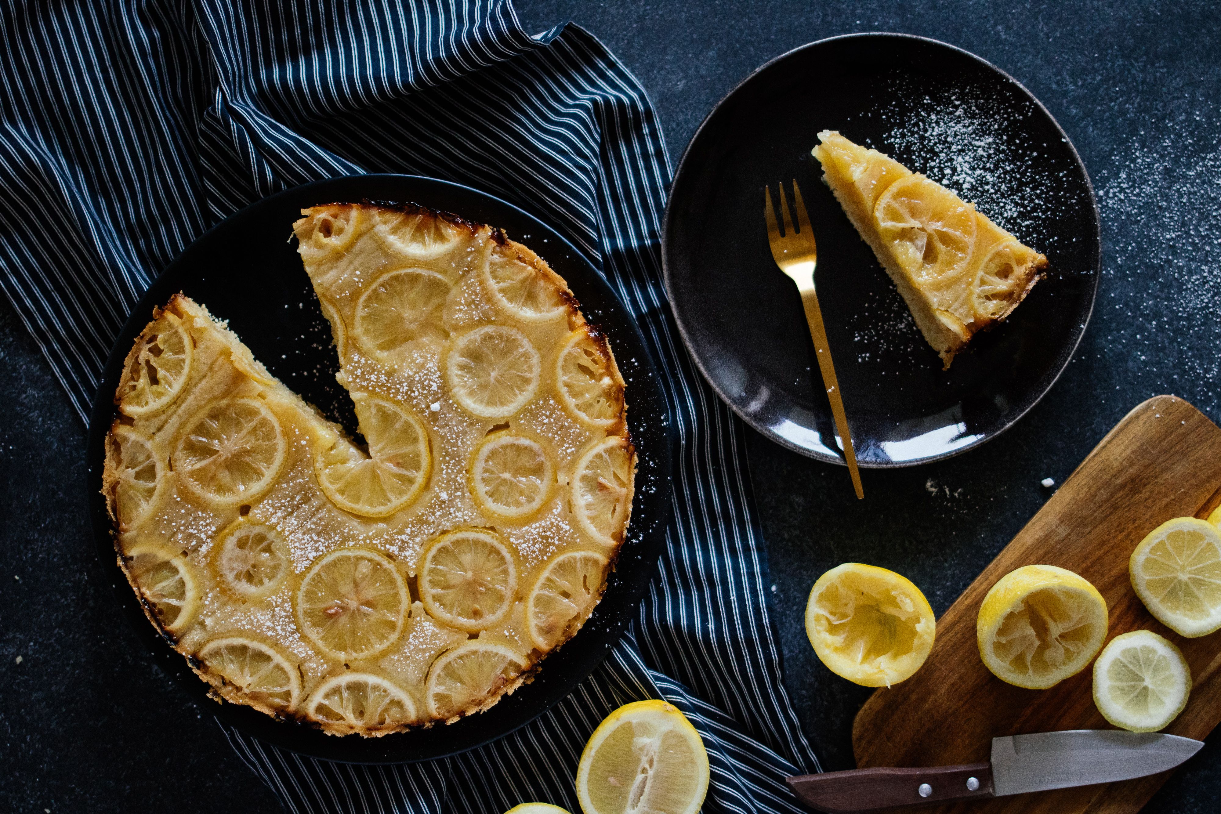 Vegan Lemon Upside Down Cake