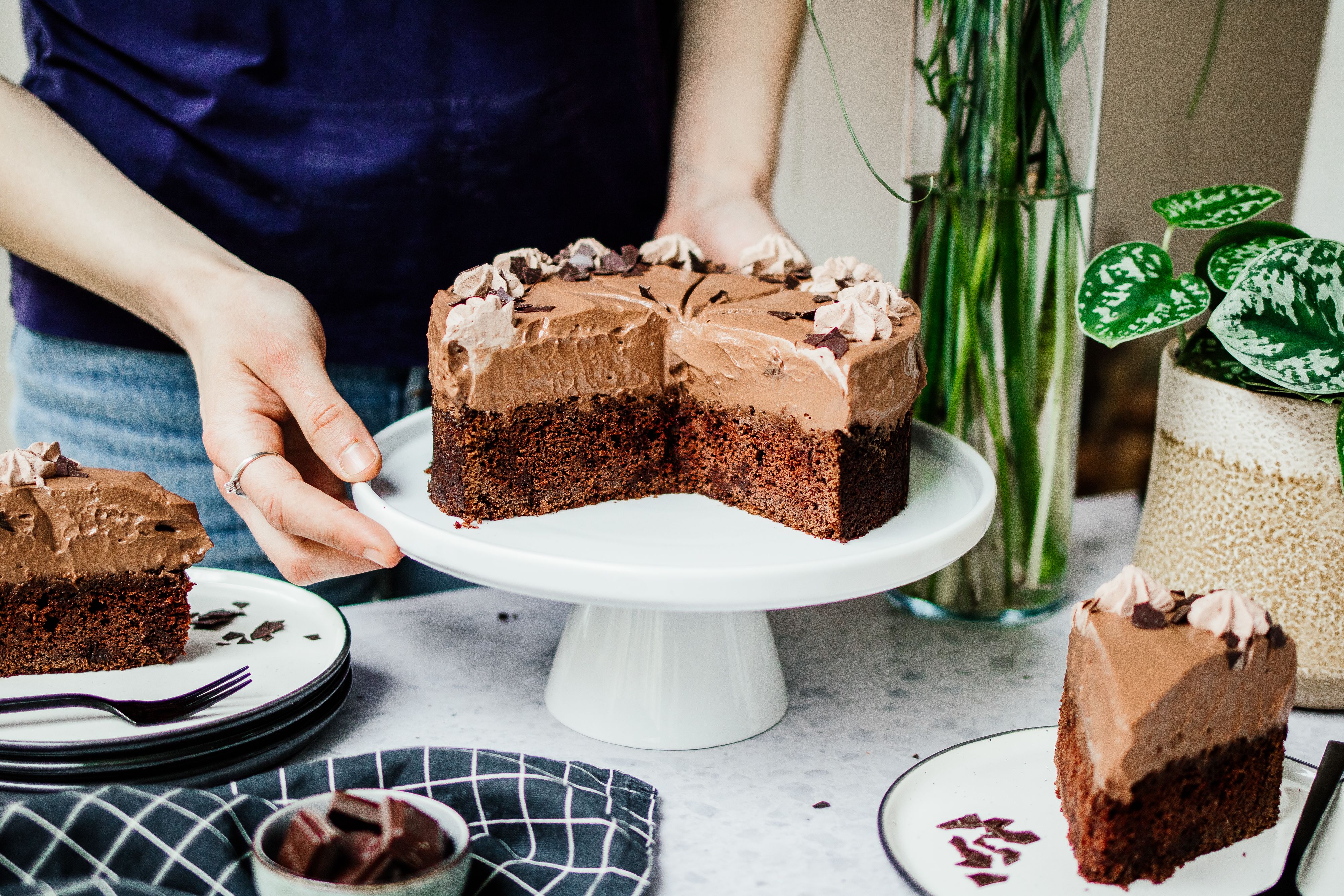 Vegan Chocolate Mousse Cake