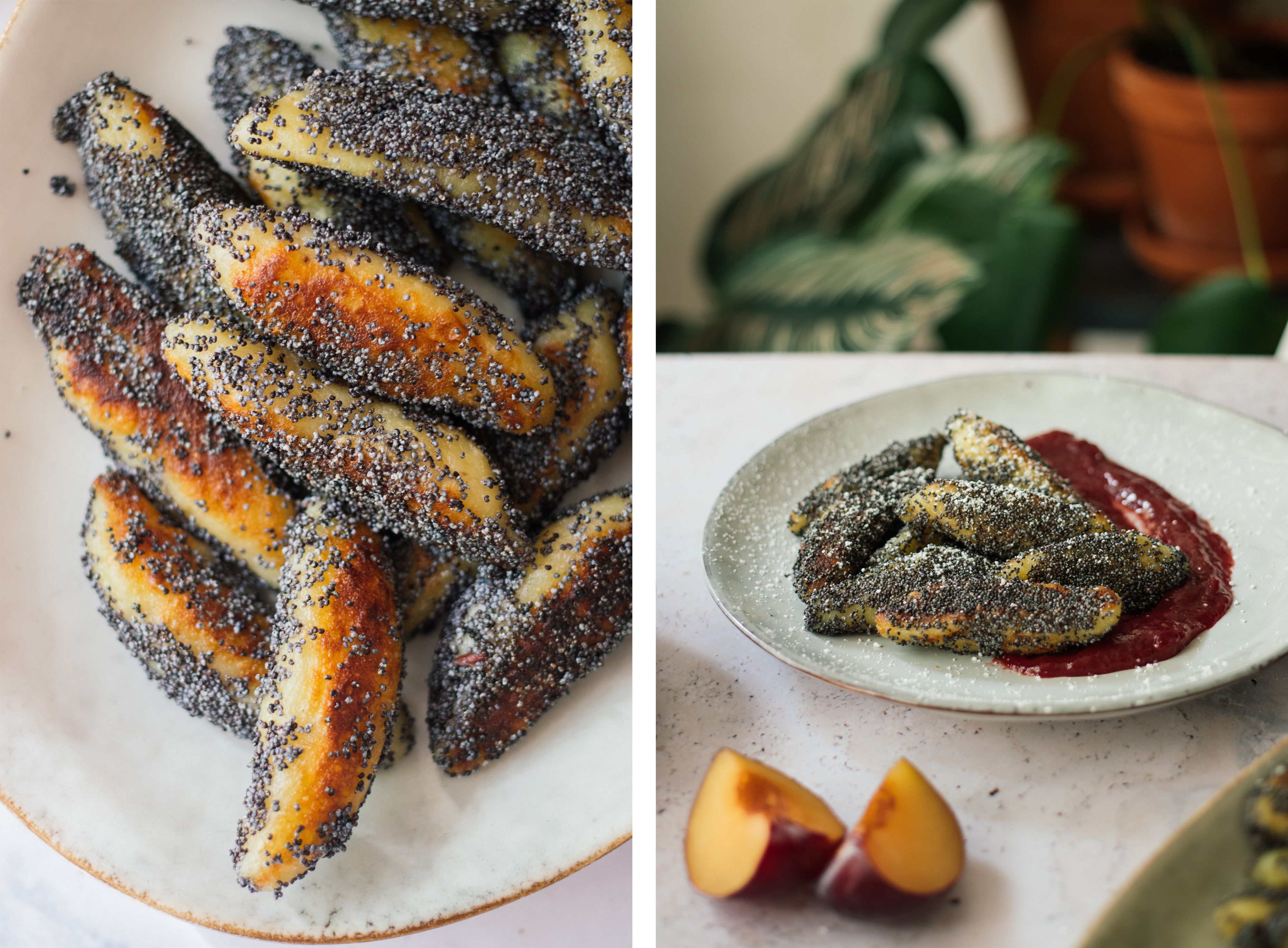 R81 Vegane Mohnnudeln mit Pflaumensauce