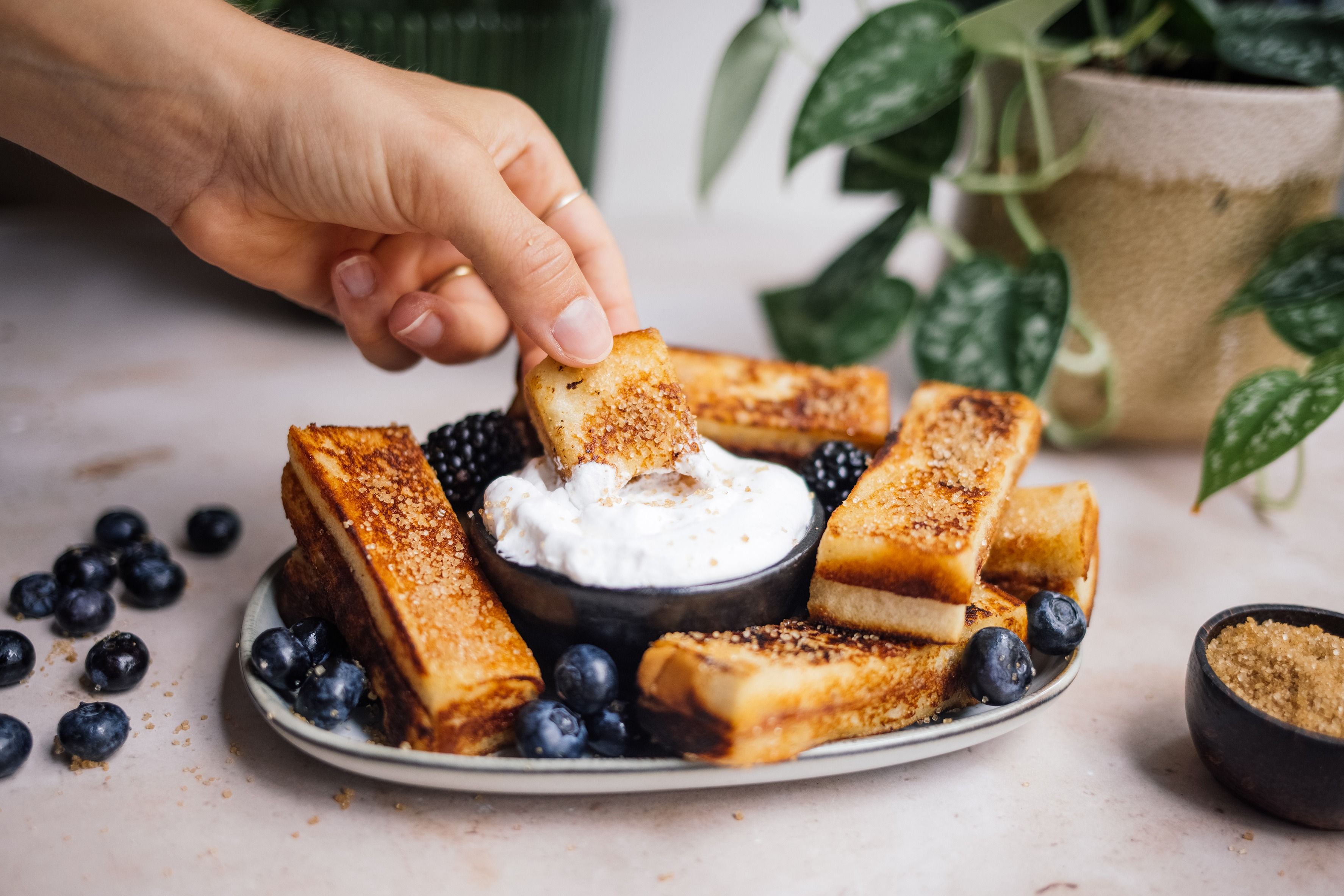 Vegan Peanut Butter Jelly French Toast Sticks