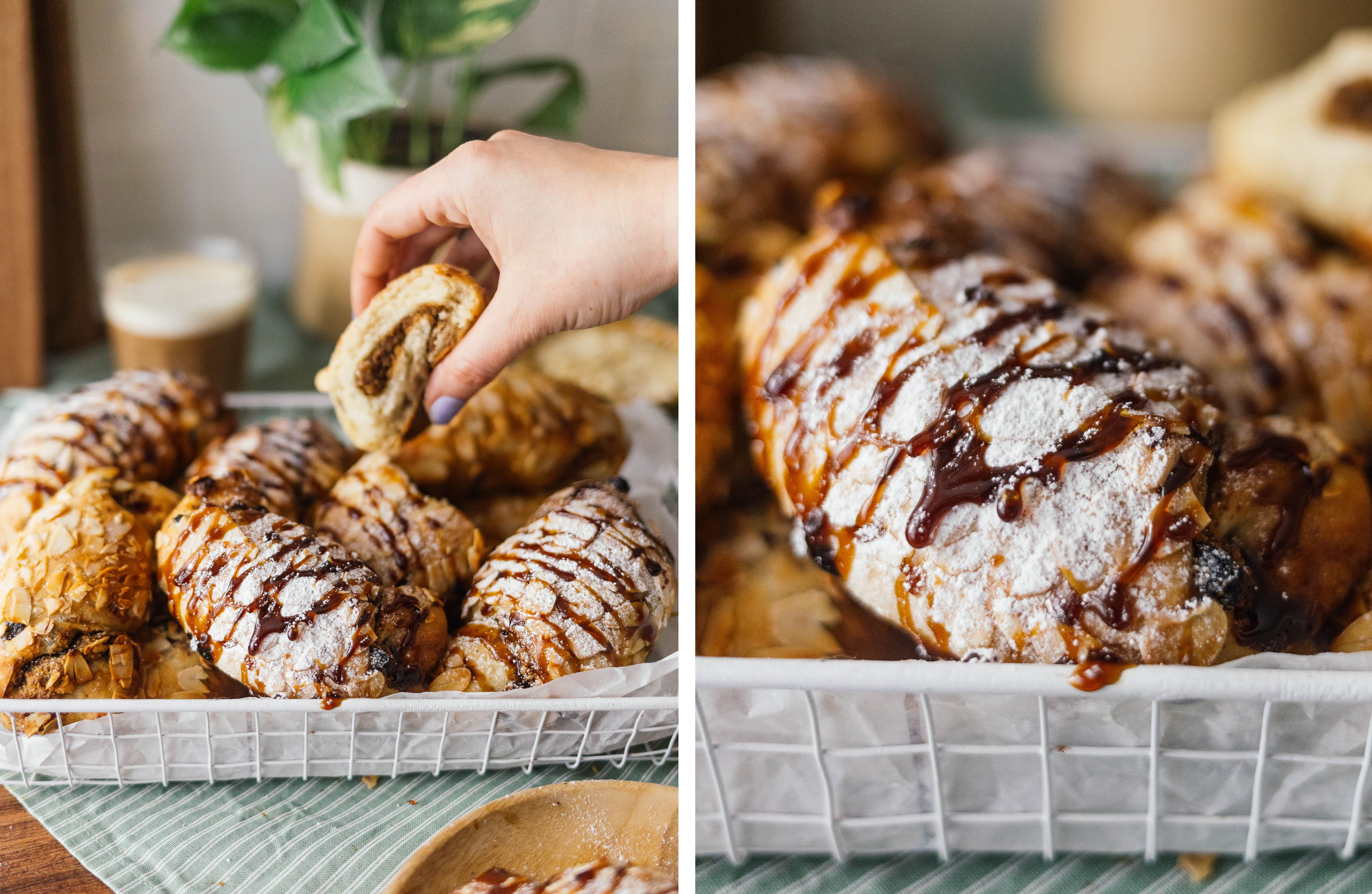 R821 Vegane Osterbrot-Hörnchen mit Nussfüllung
