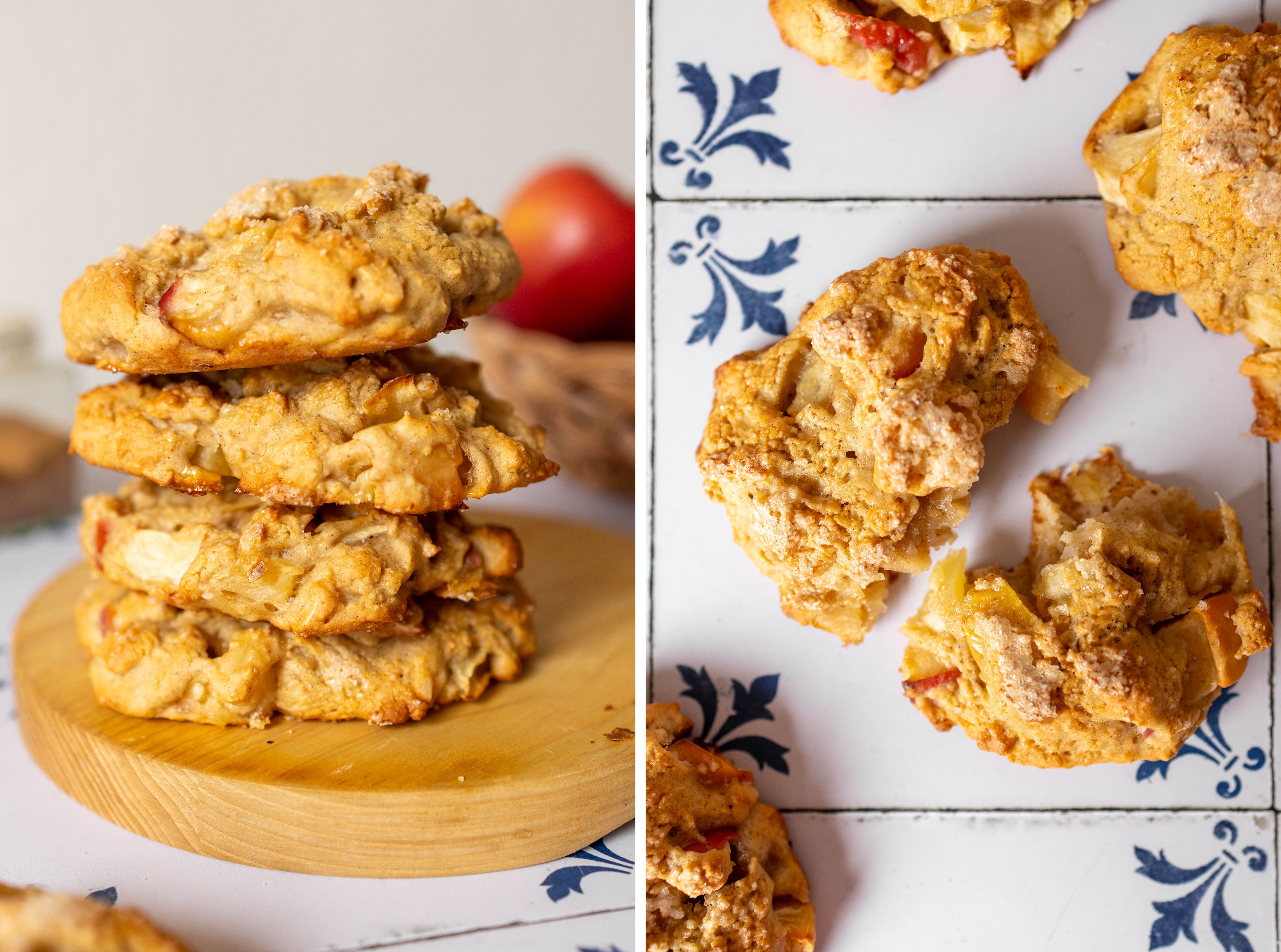 R1036 Saftige vegane Apfel-Quark-Küchlein vom Blech