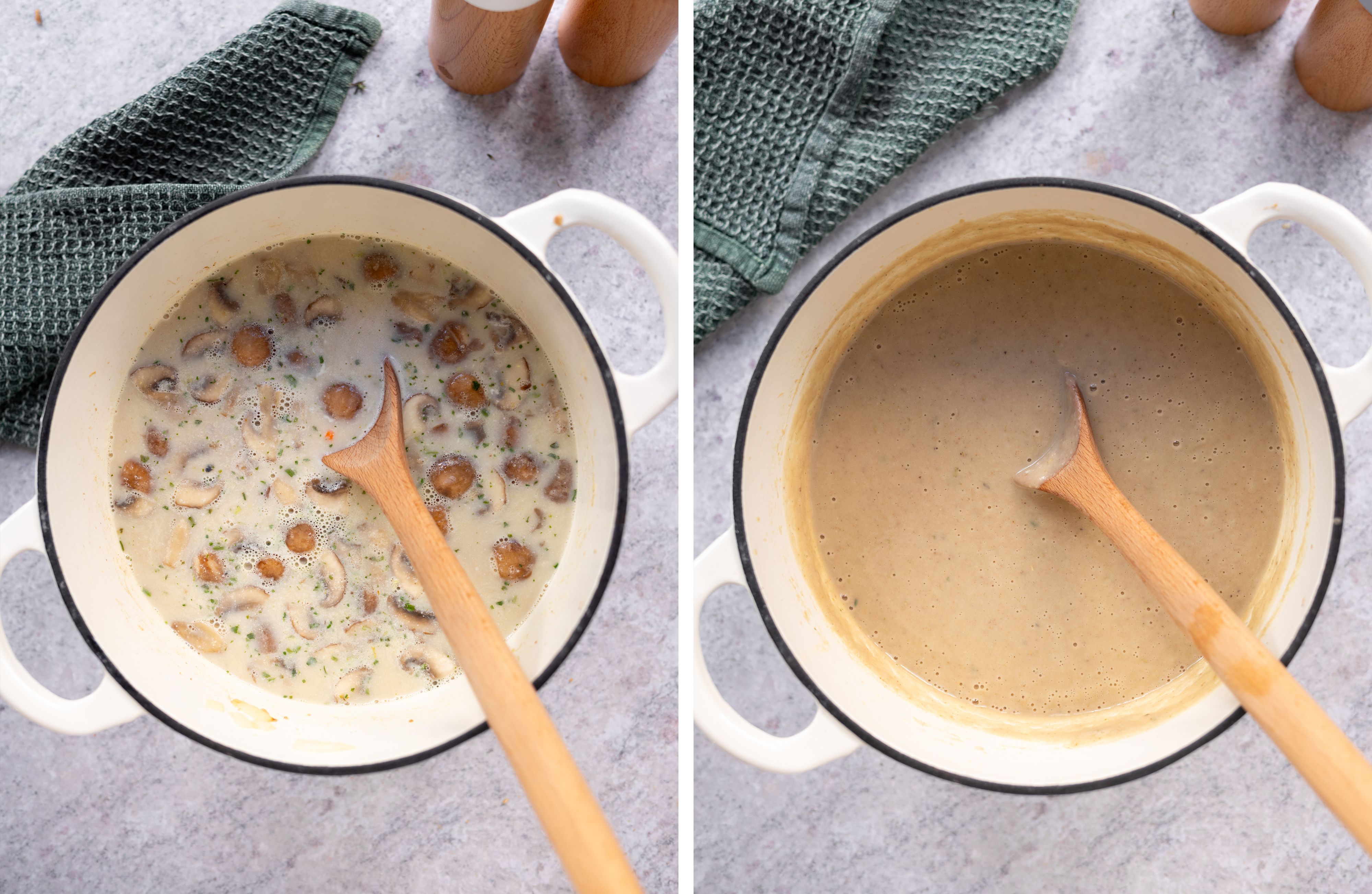 R930 - Vegan Chestnut Soup with roasted Mushrooms and spicy Nut Topping