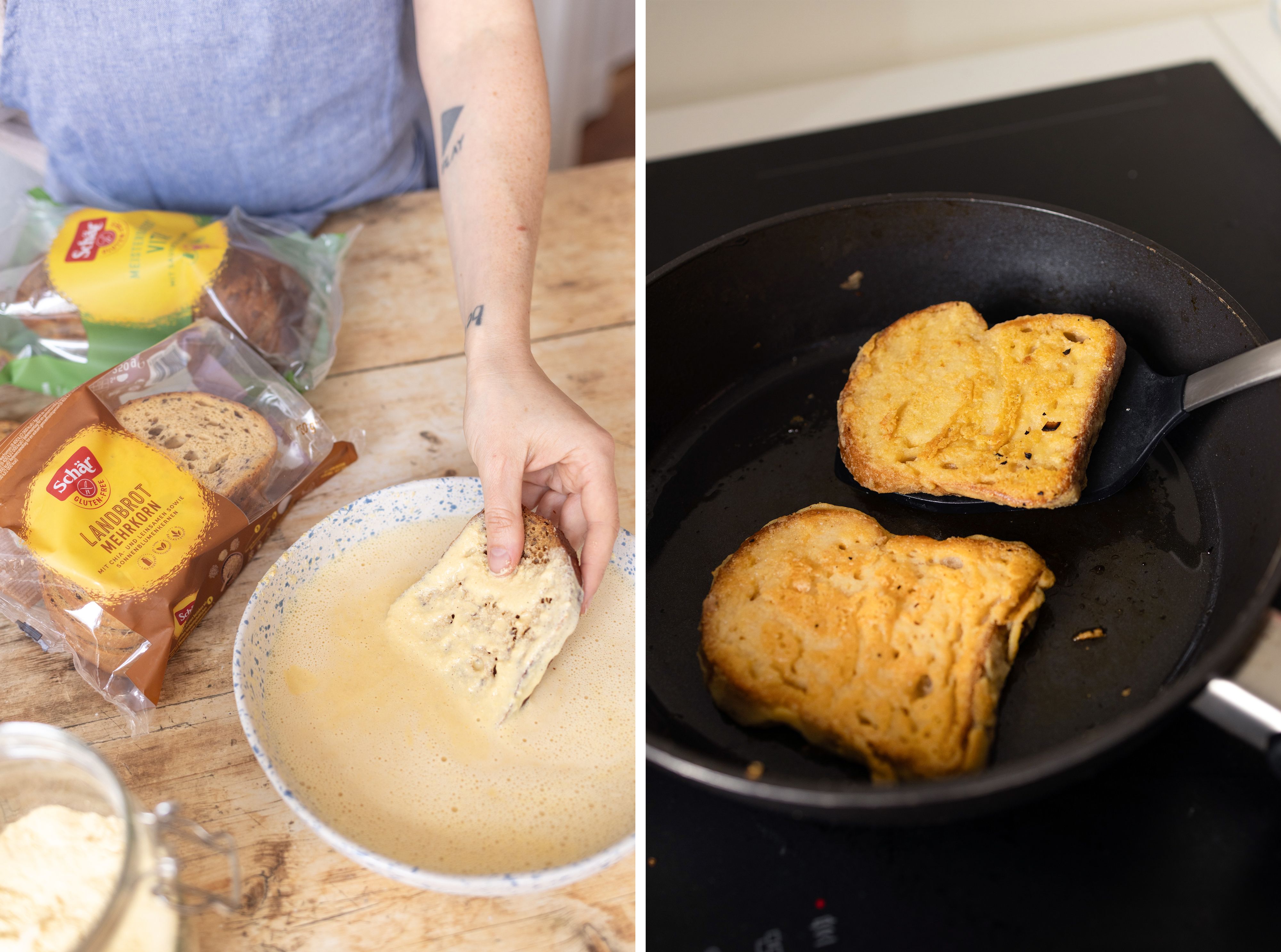R1026 Savory French Toast with Vegan Caesar Salad