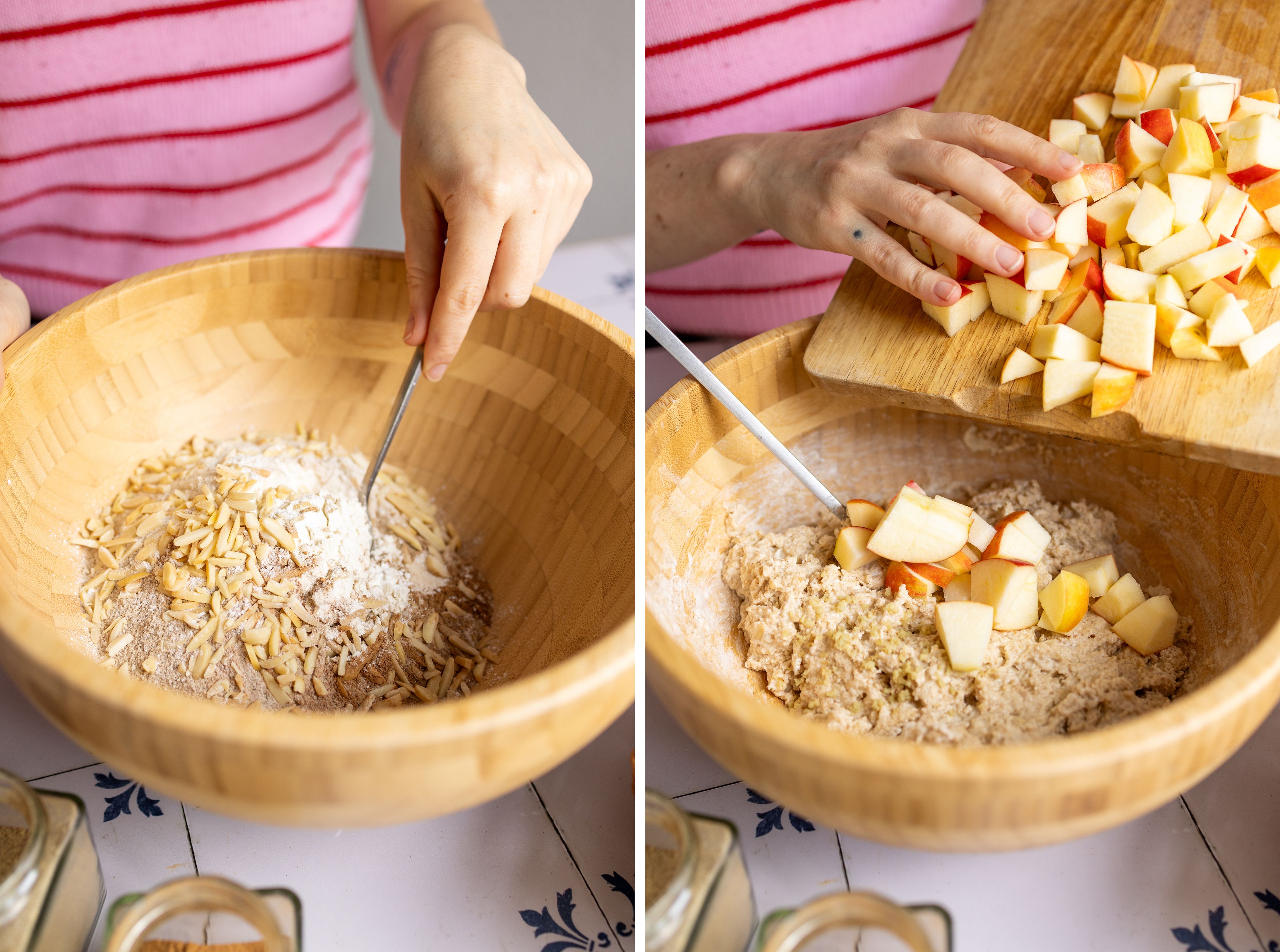 R1036 Saftige vegane Apfel-Quark-Küchlein vom Blech