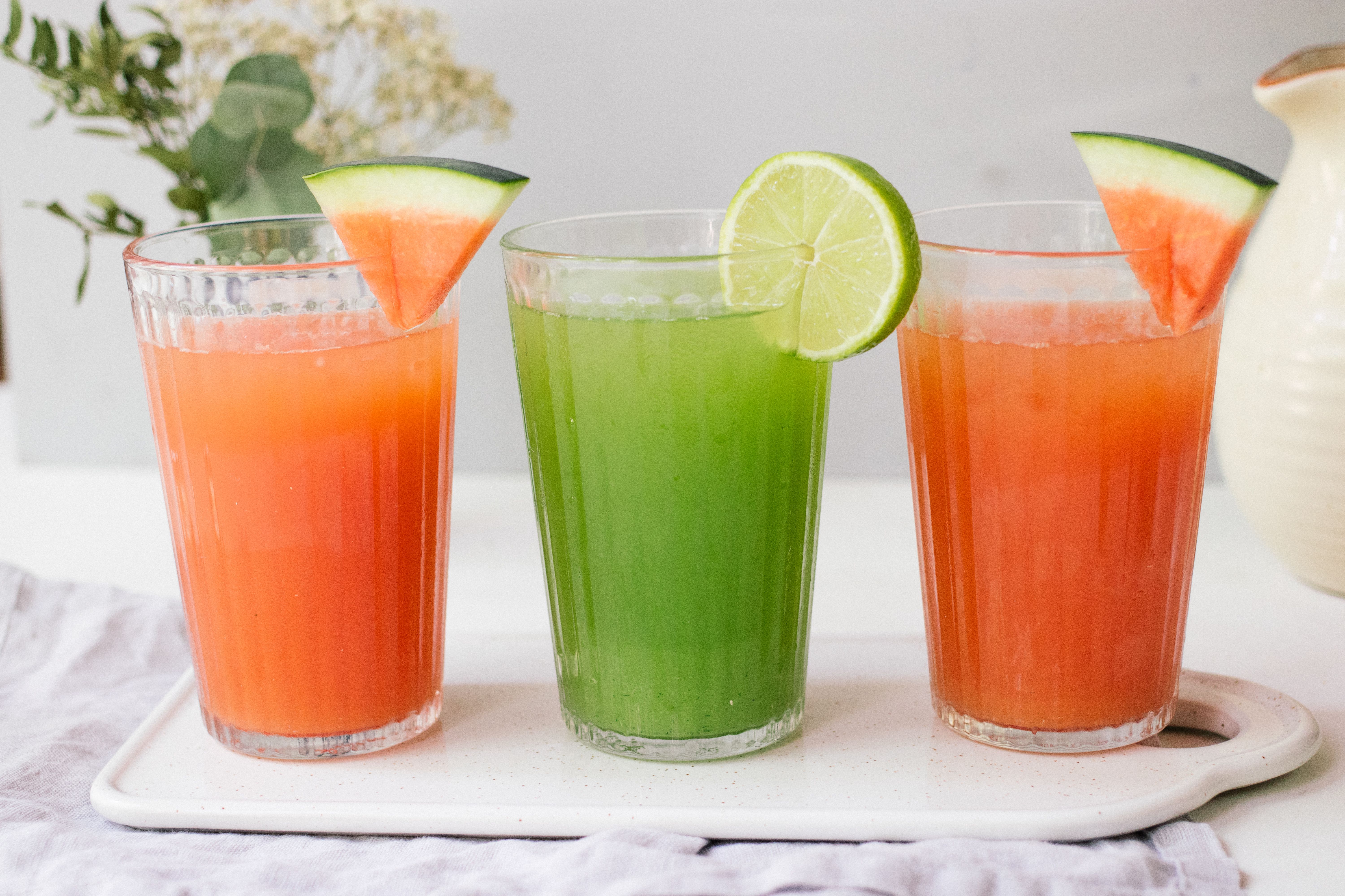 Agua Fresca, 2 ways: Cucumber and Watermelon