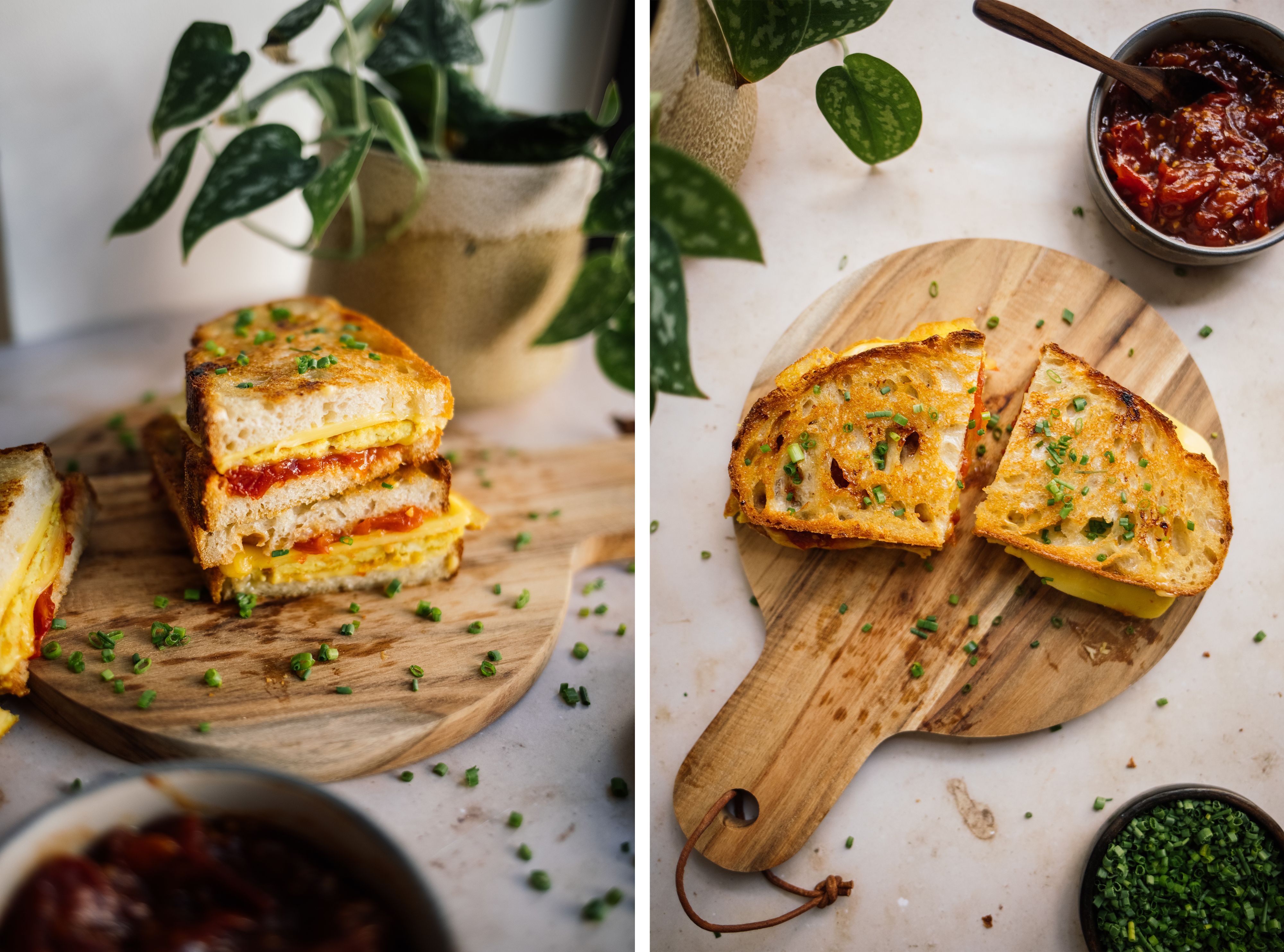 R671 Vegan Breakfast Grilled Cheese with Tomato Jam