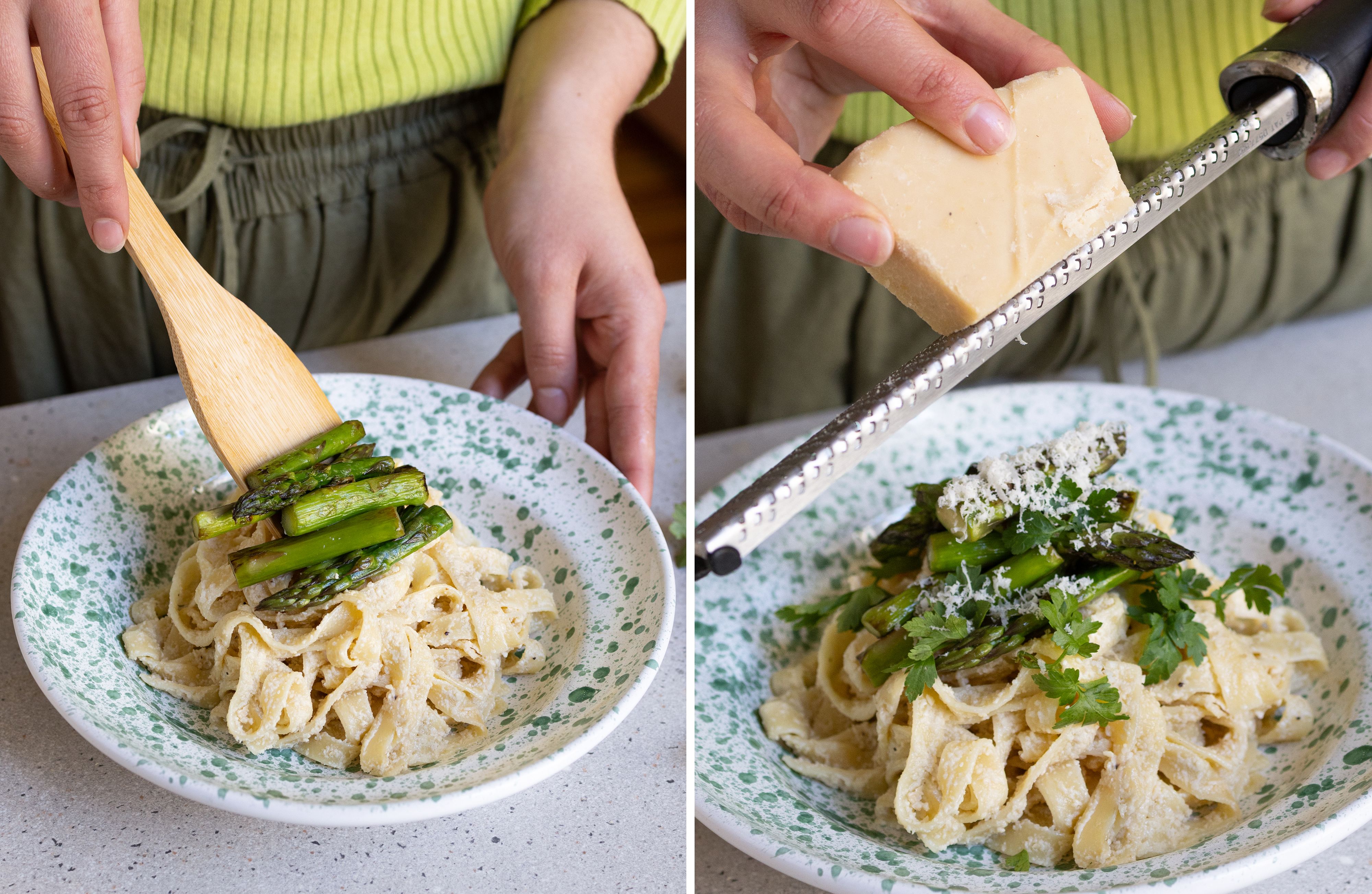R379 - Quick Pasta with Vegan Ricotta and Asparagus