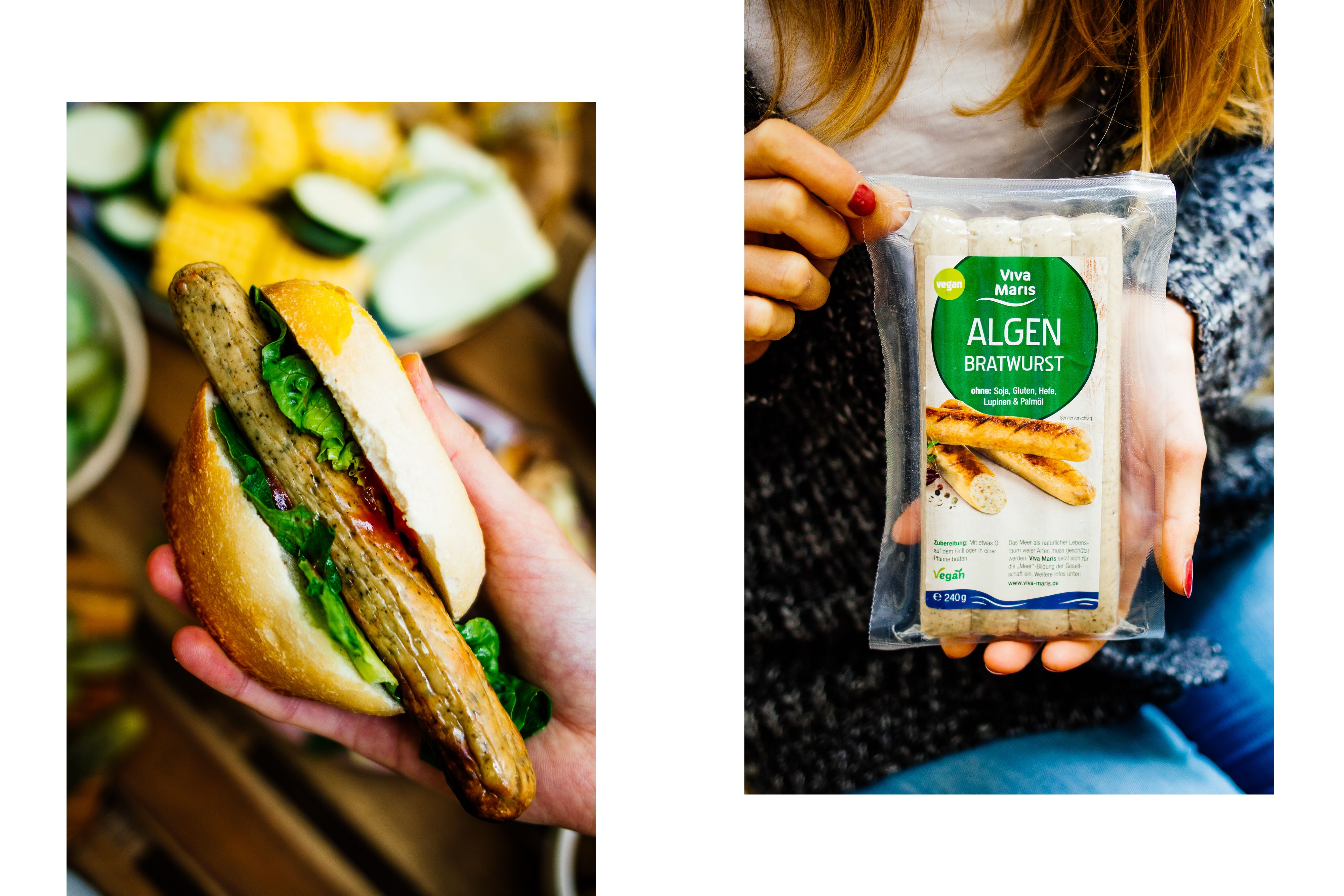 A169 Vegane Grillwürstchen im Supermarkt