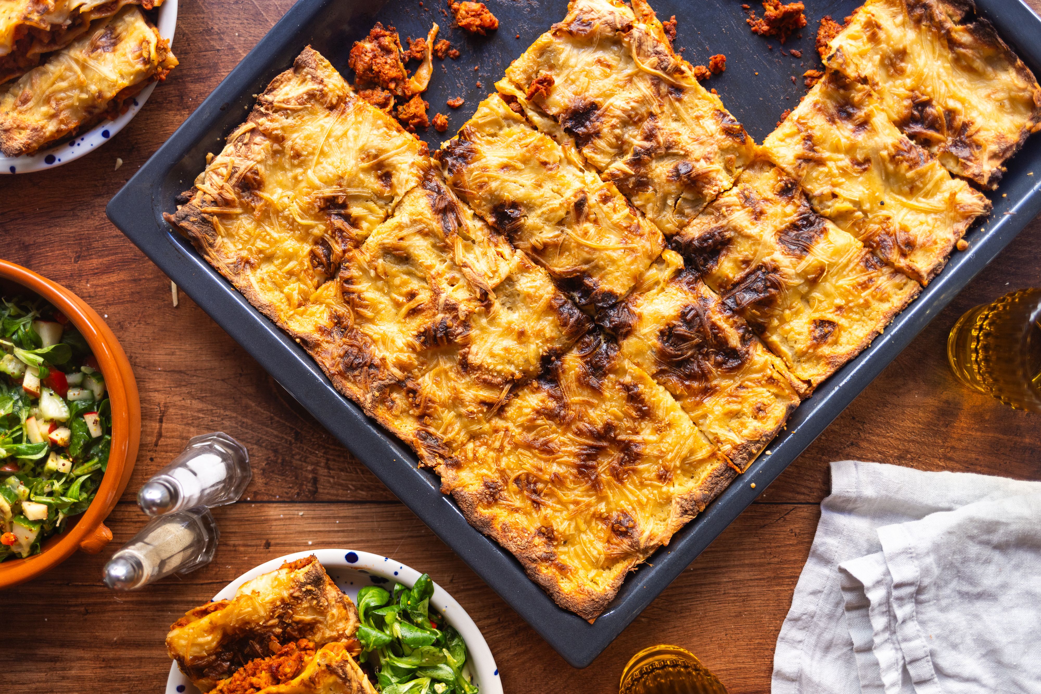 Einfache vegane Lasagne vom Blech 