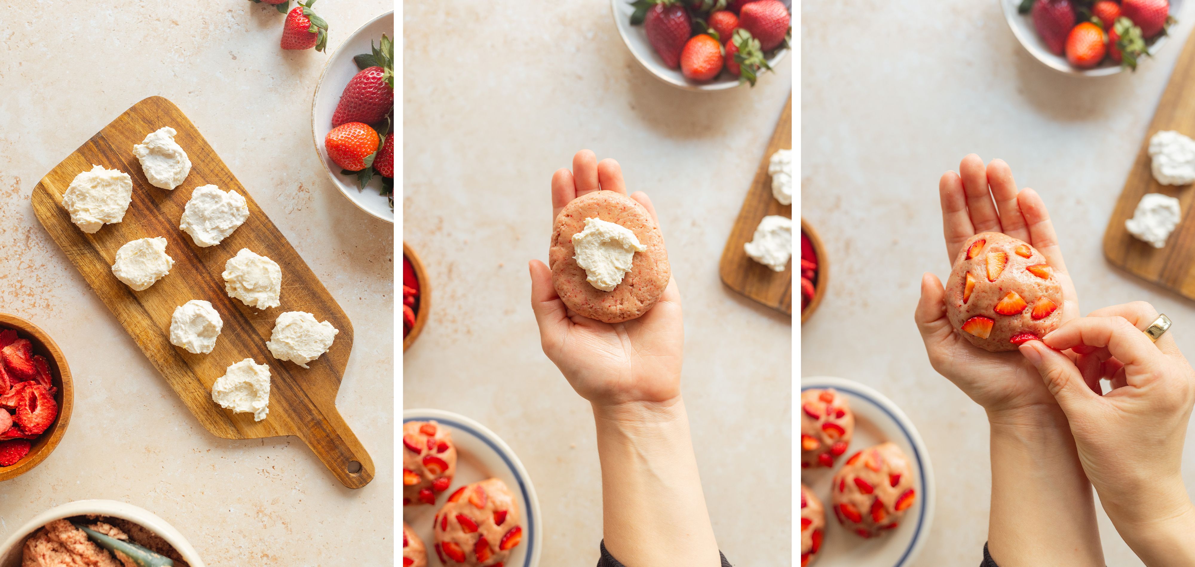 R967 Vegan Strawberry Cheesecake Cookies