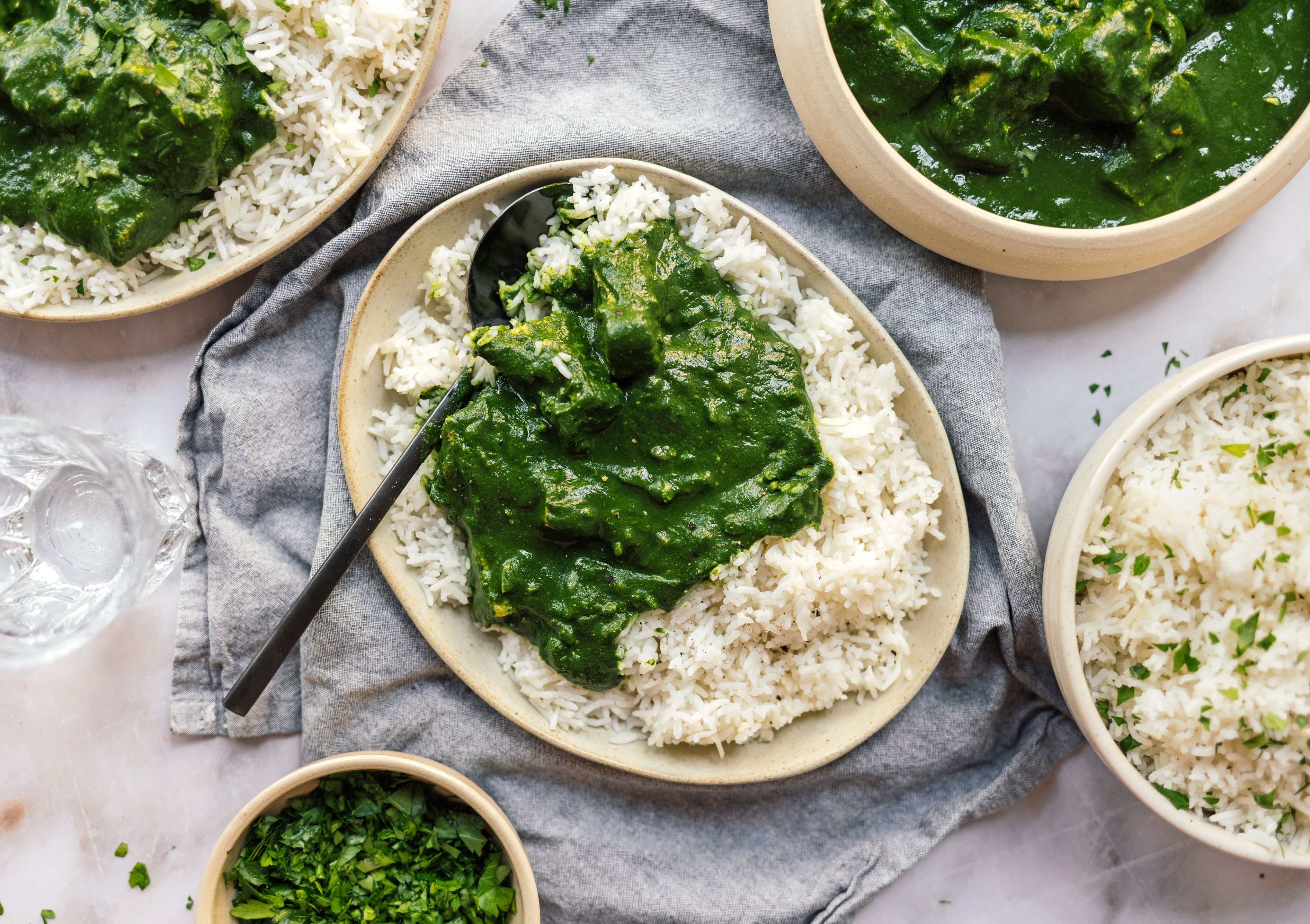 Veganes Palak Paneer