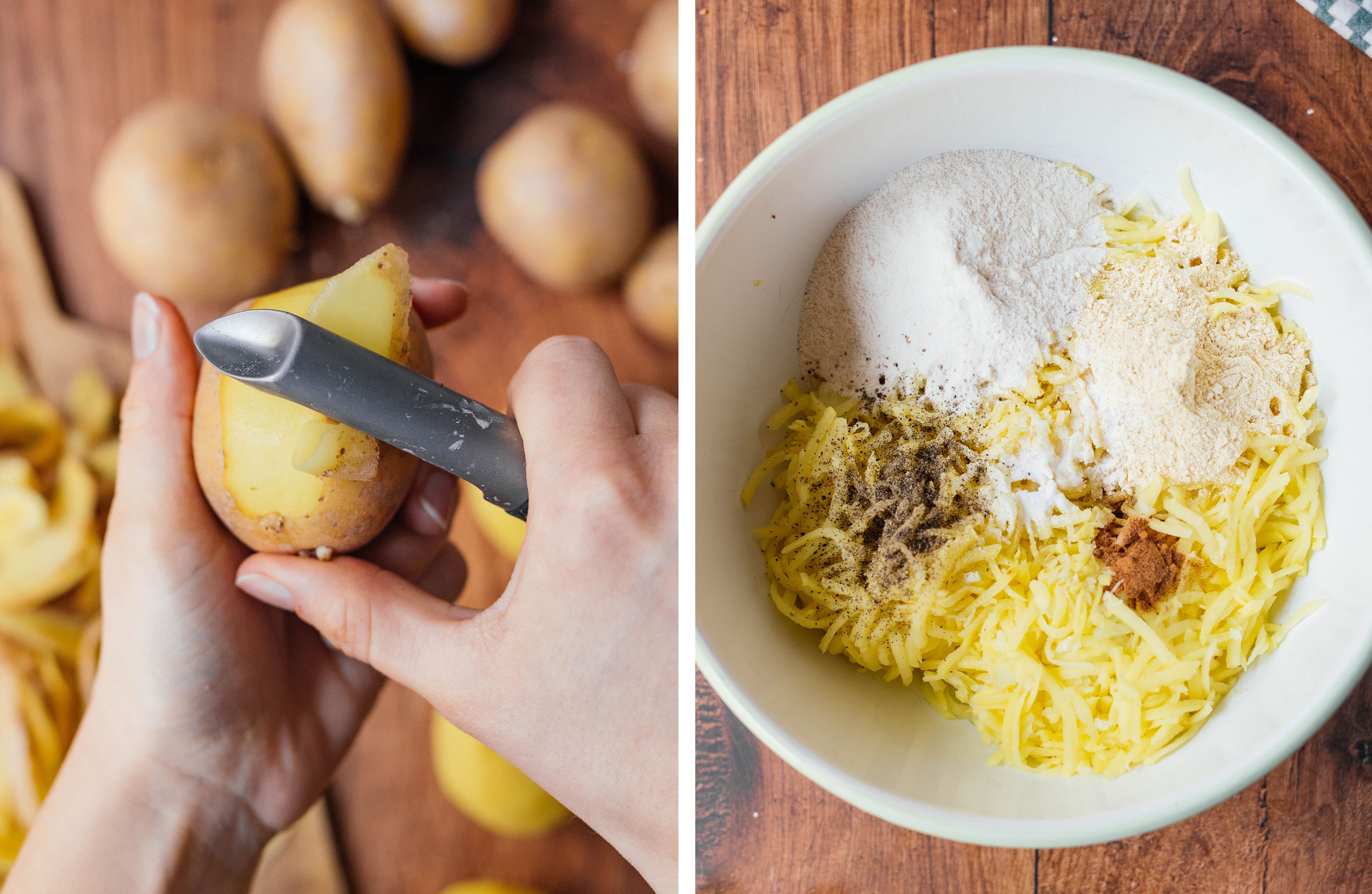 R453 Vegane Kartoffelpuffer mit Apfelmus
