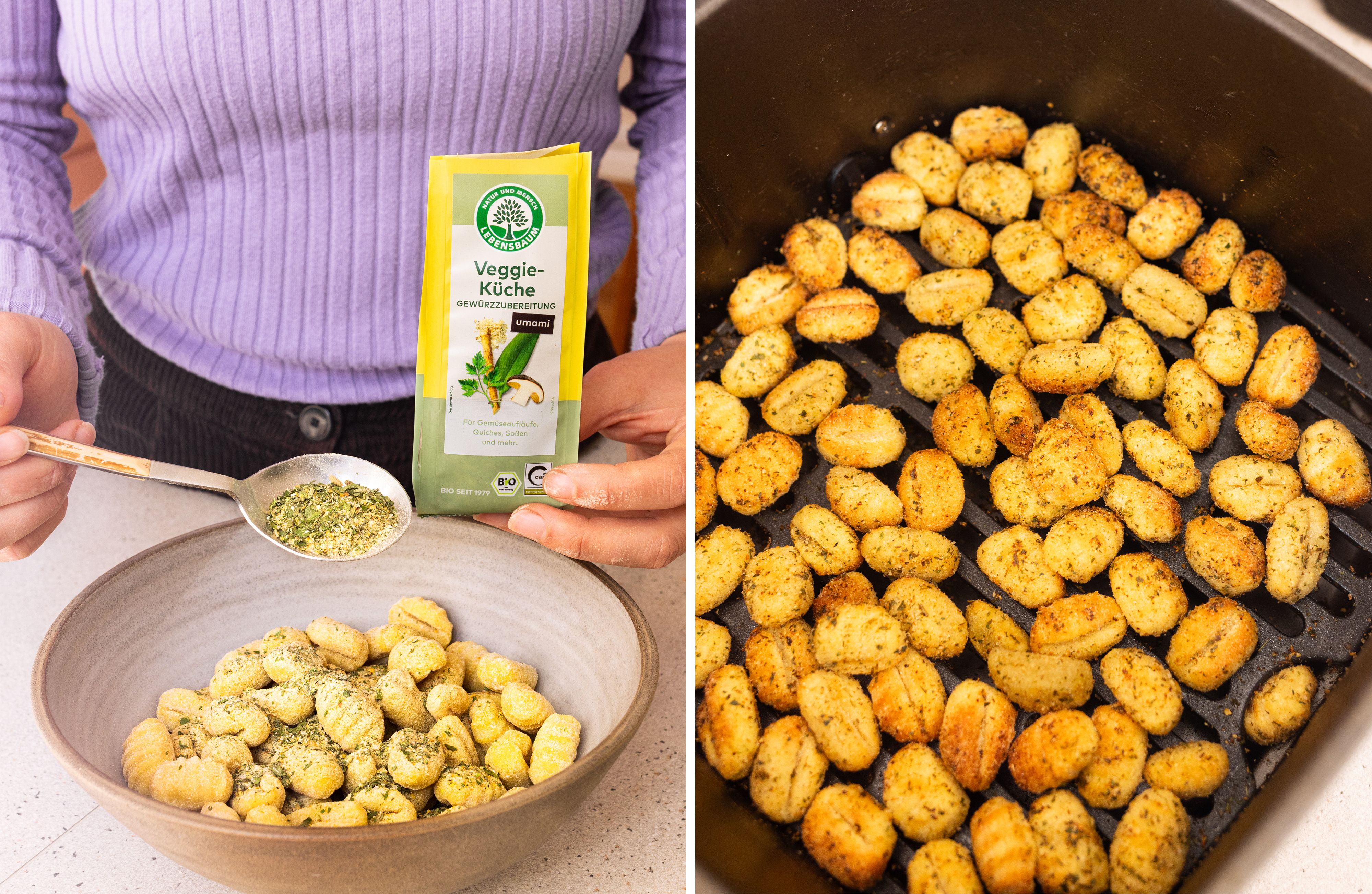  R1065 - Knuspriger Gnocchi-Salat aus dem Airfryer