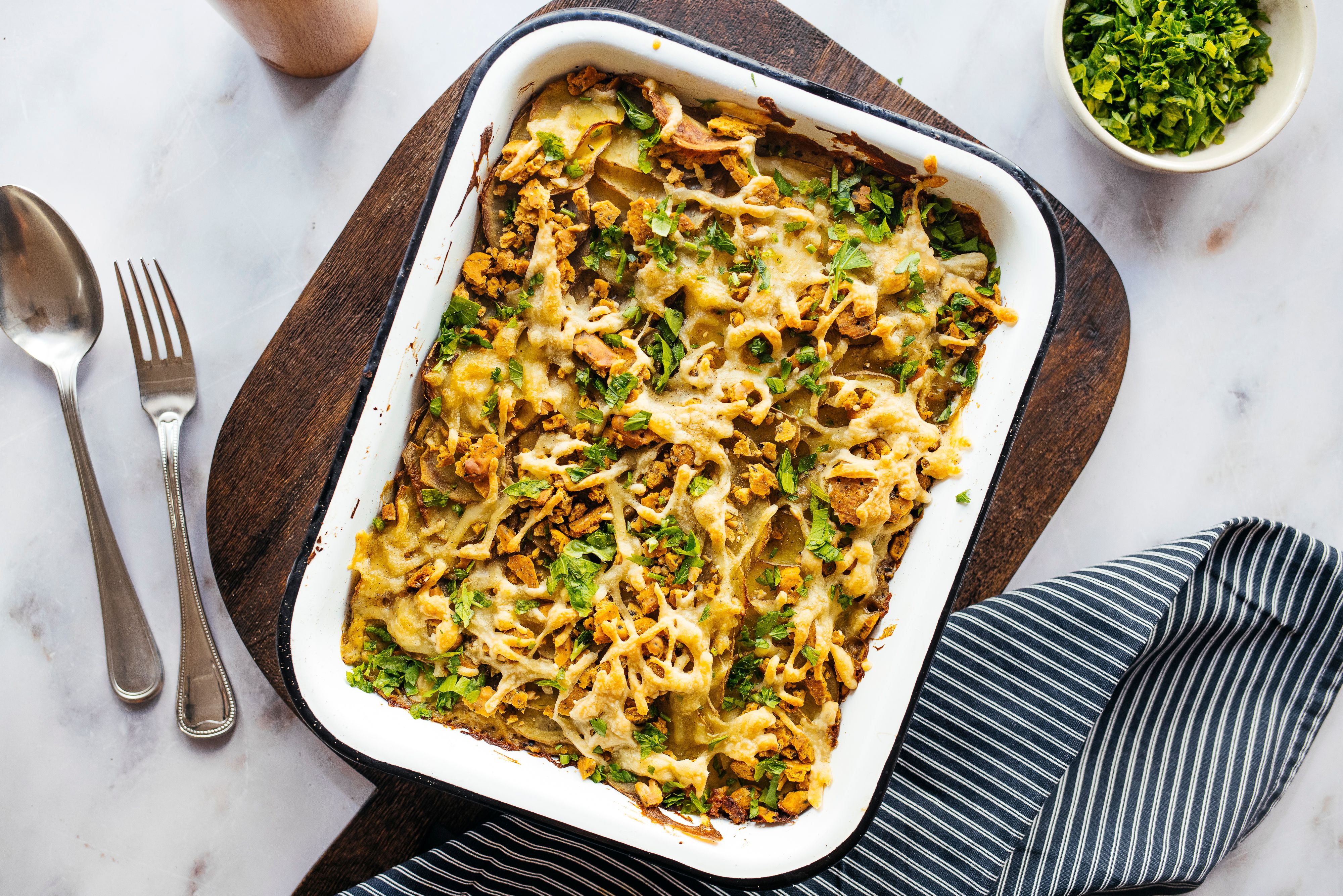 Veganes Crunchy Kartoffelgratin