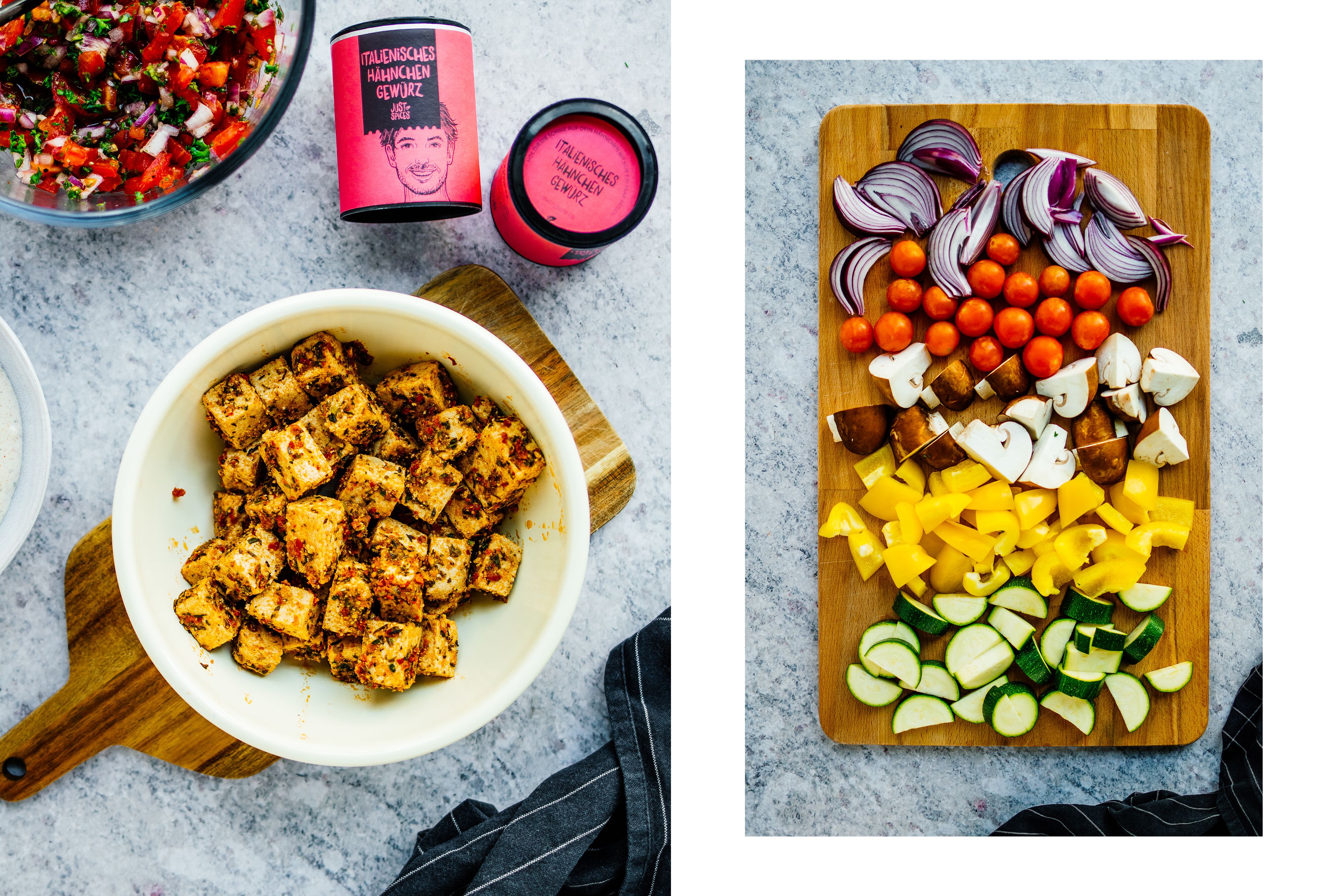 R651 Würzige Tofu Spieße vom Grill