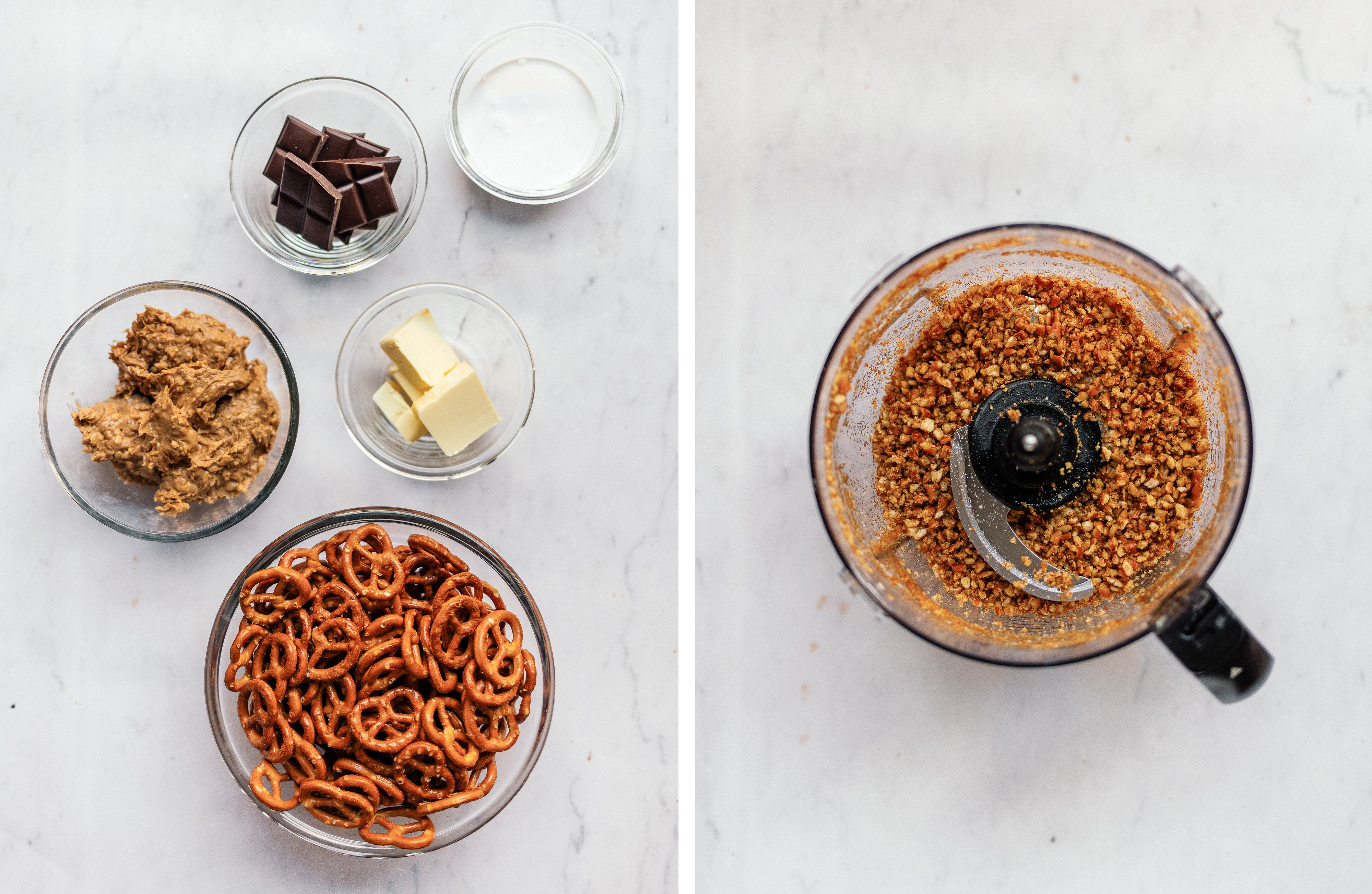 R730 Vegan Chocolate Pretzel Tart (with 5 ingredients)