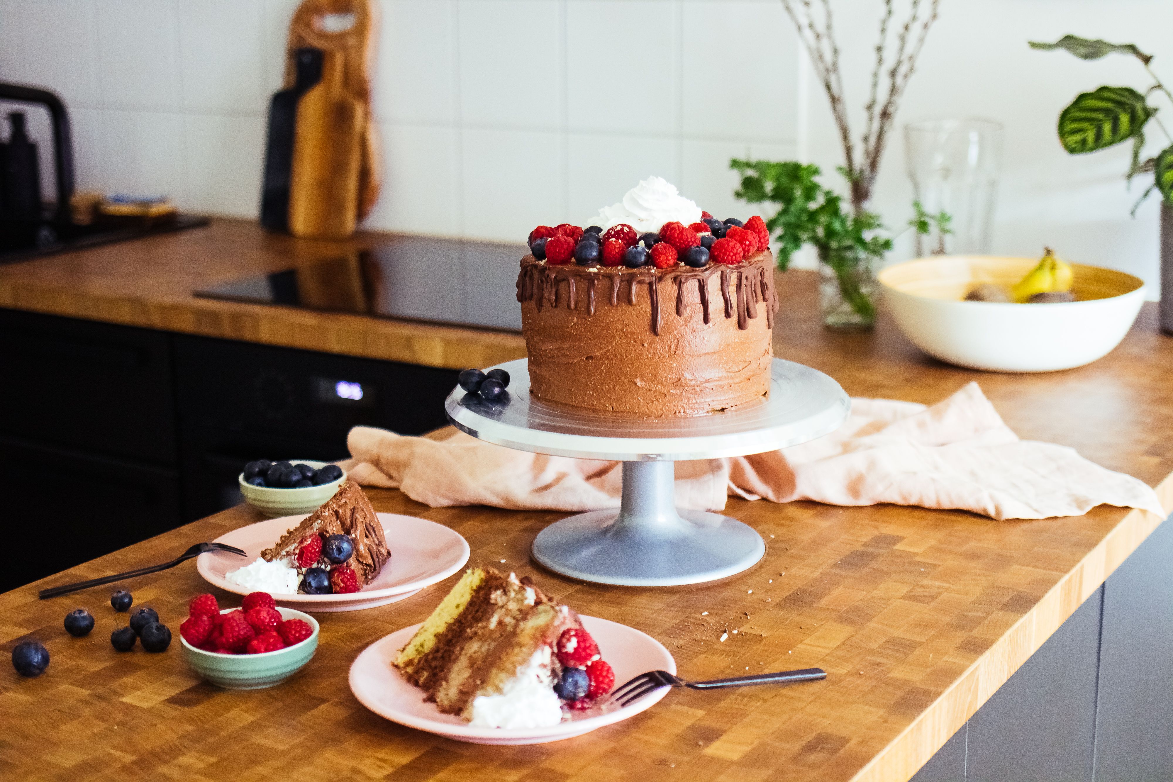Vegan Torte with 4 different Layers