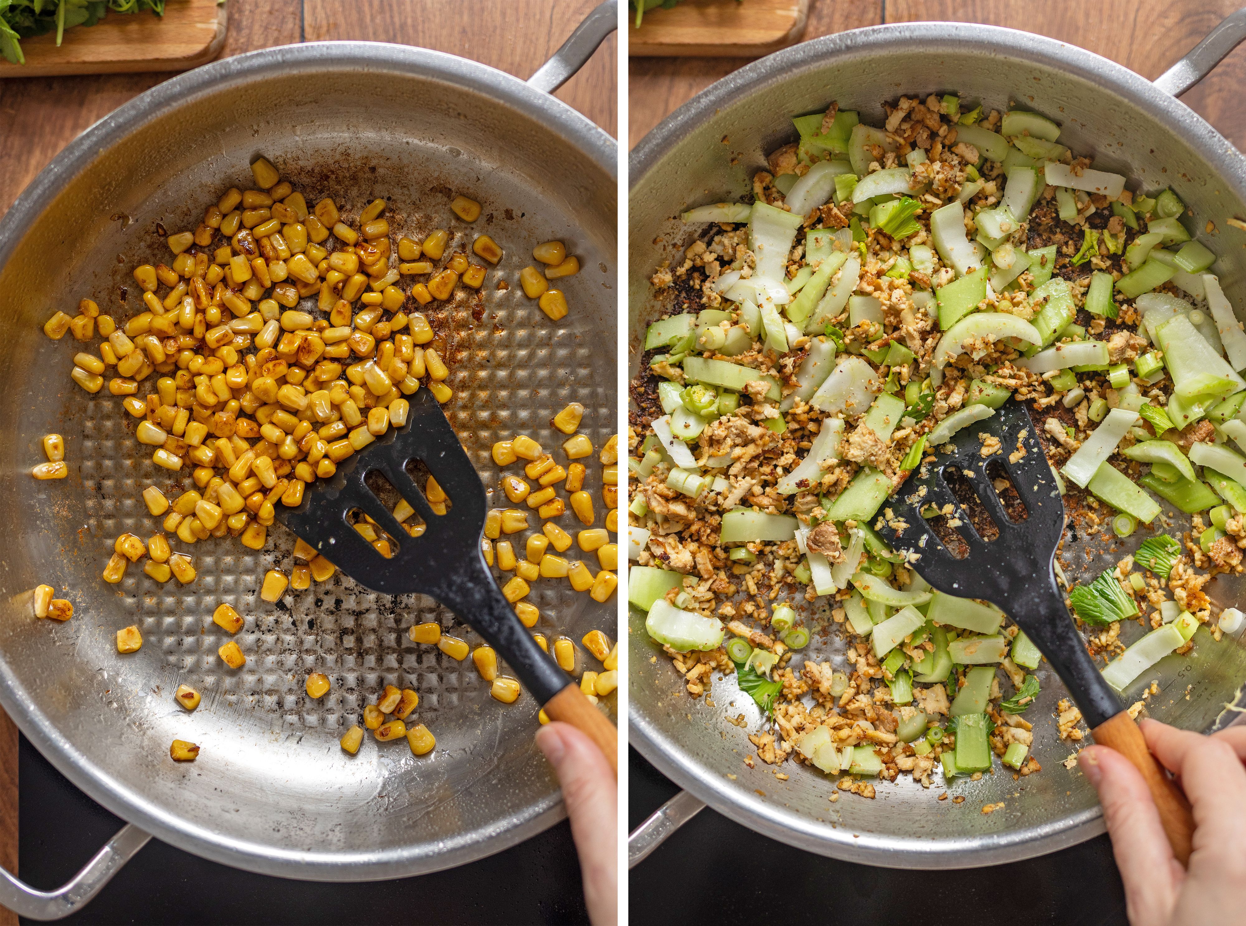 R1022 Curry mit Udonnudeln, Tofu und gebratenem Mais