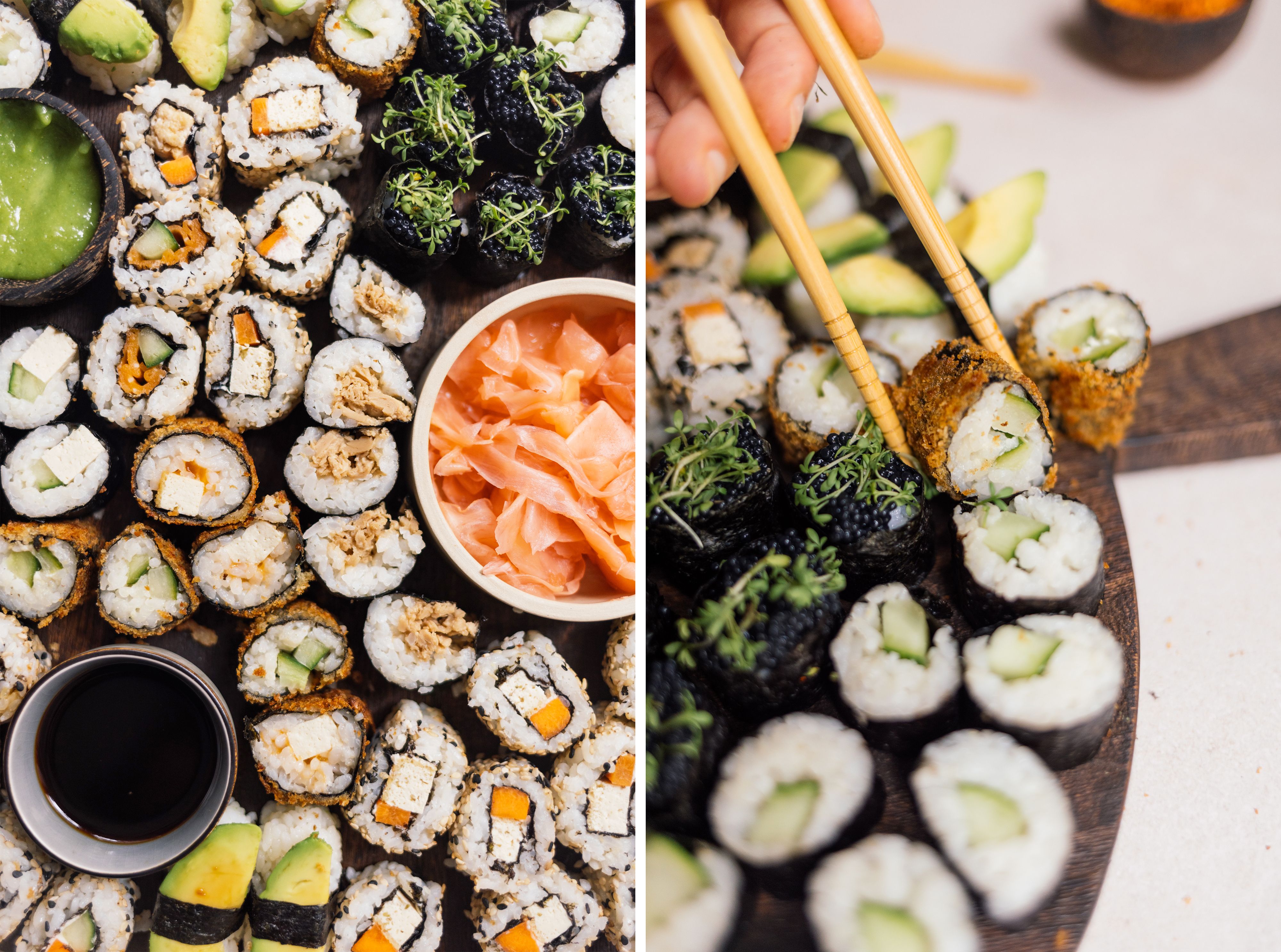 R849 Homemade Vegan Sushi Platter
