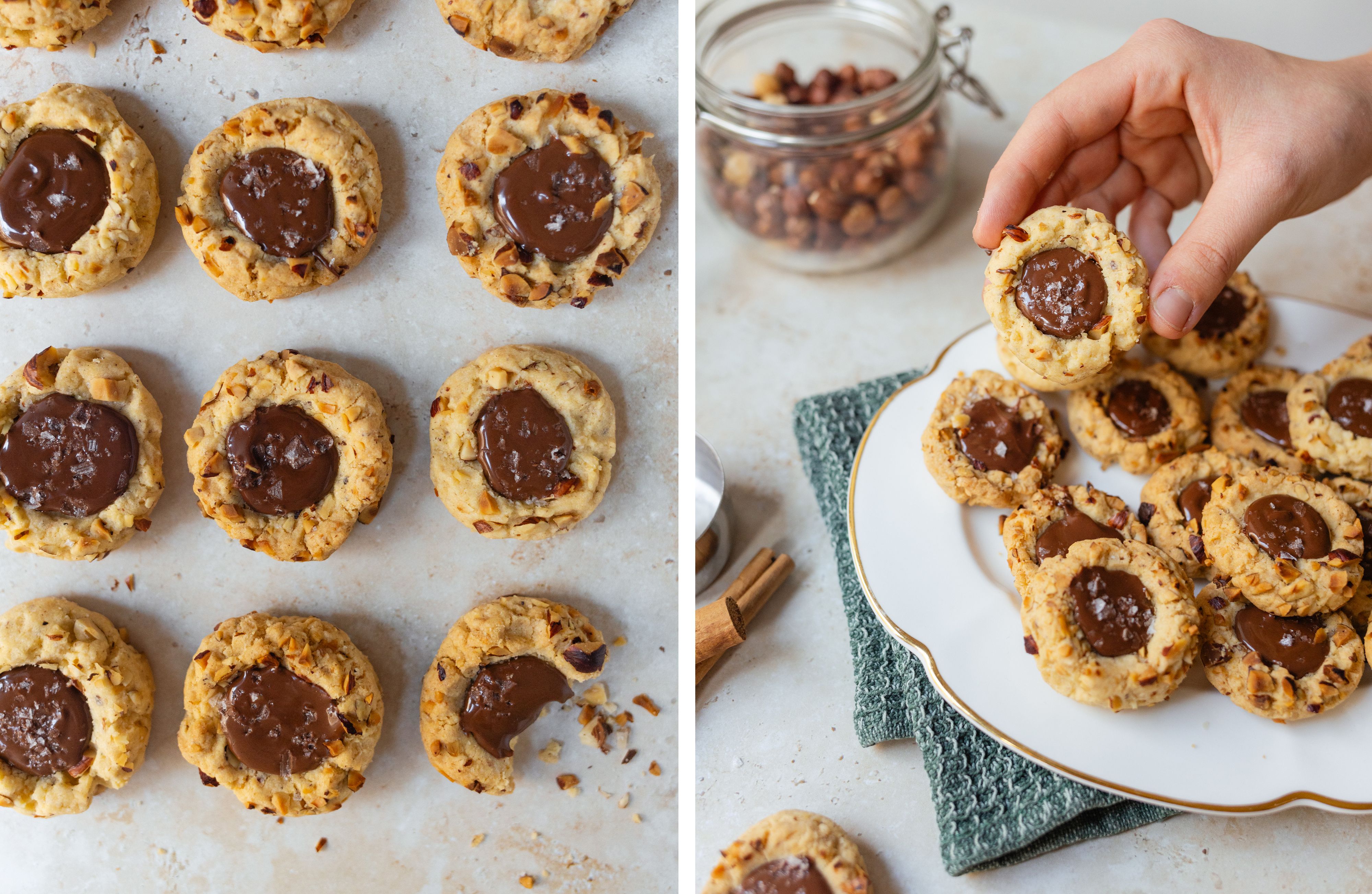 R997 Vegane und glutenfreie Haselnuss-Nougat-Plätzchen