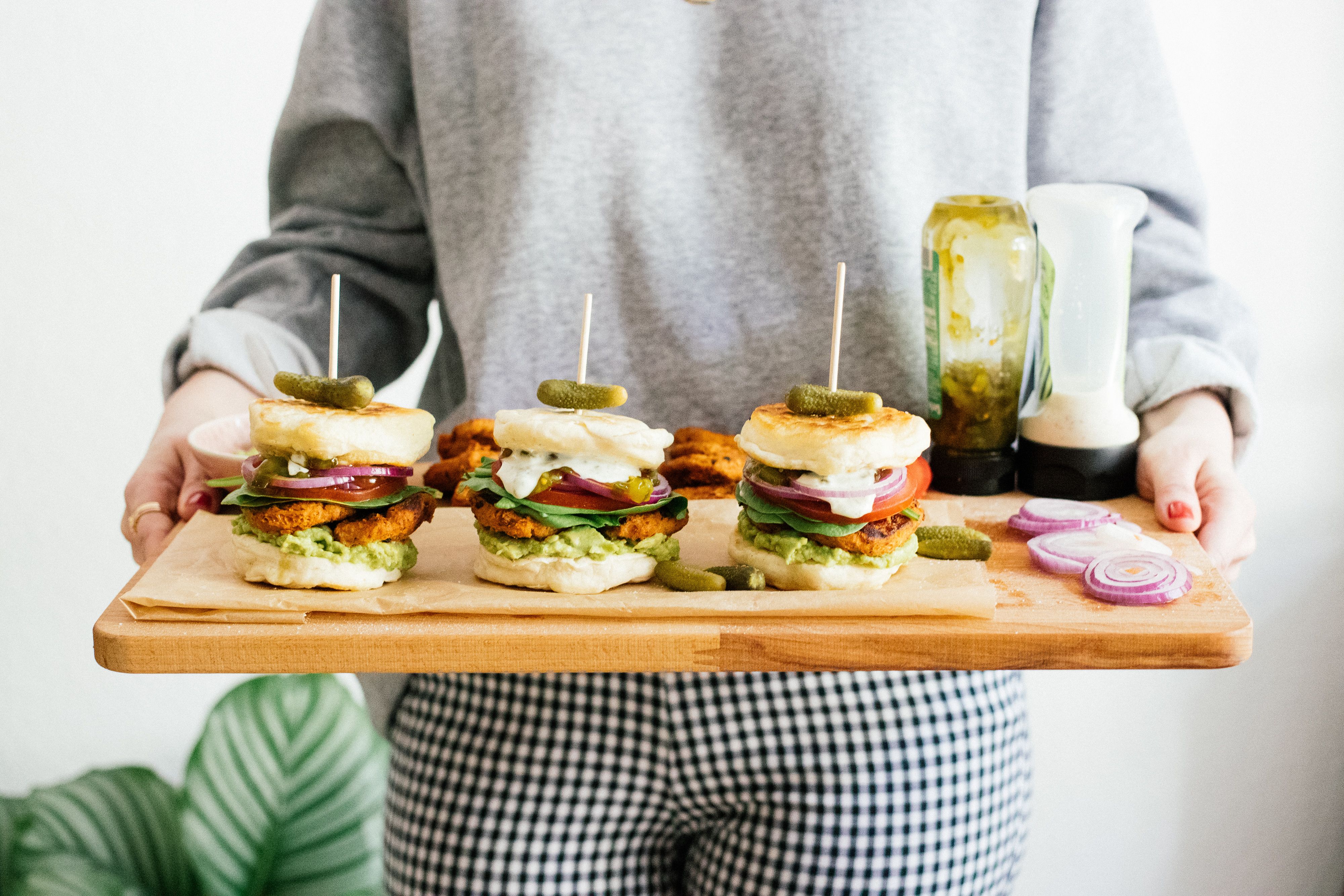 R398 Veganer Pancake Burger