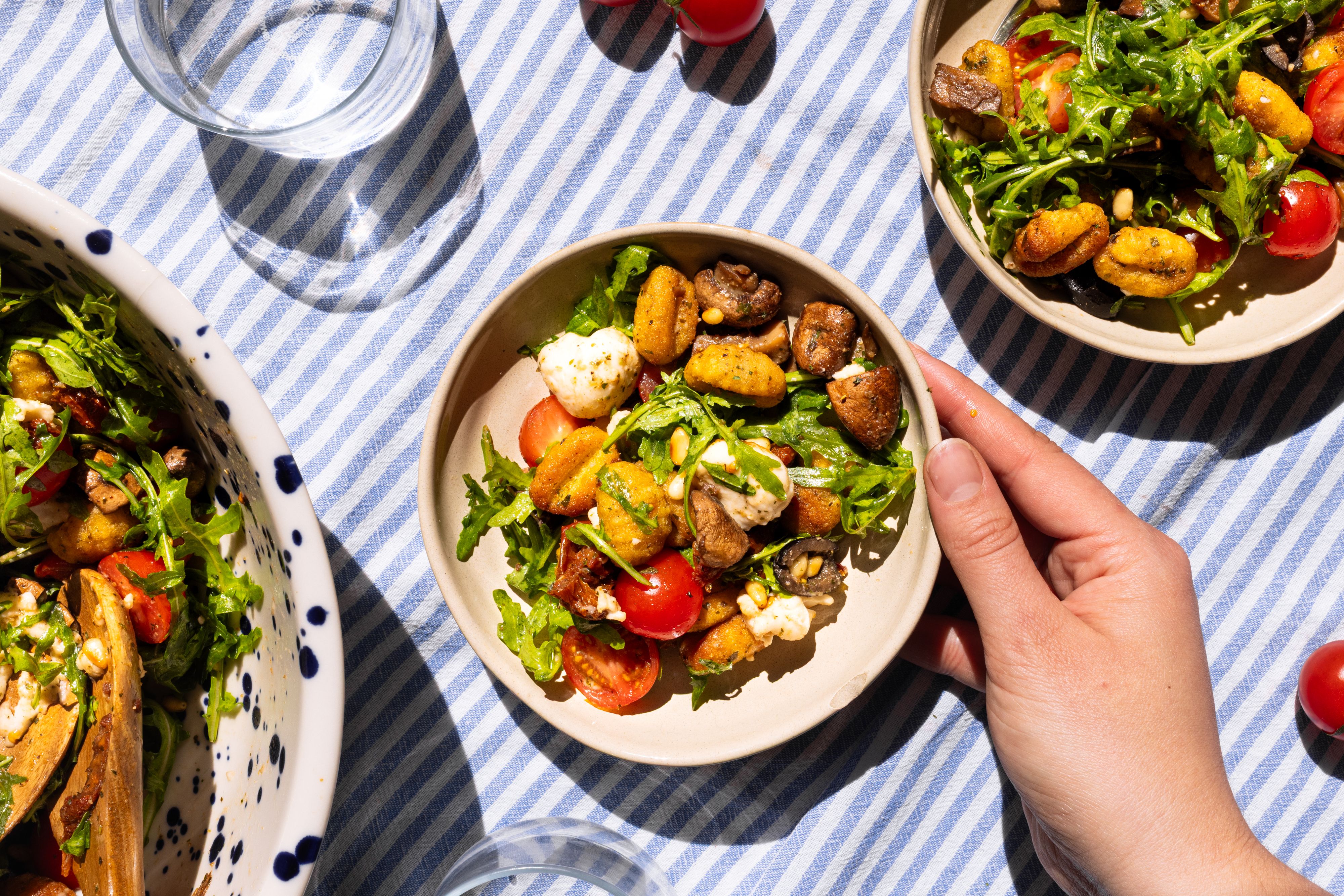 Veganer Gnocchi-Salat aus dem Airfryer