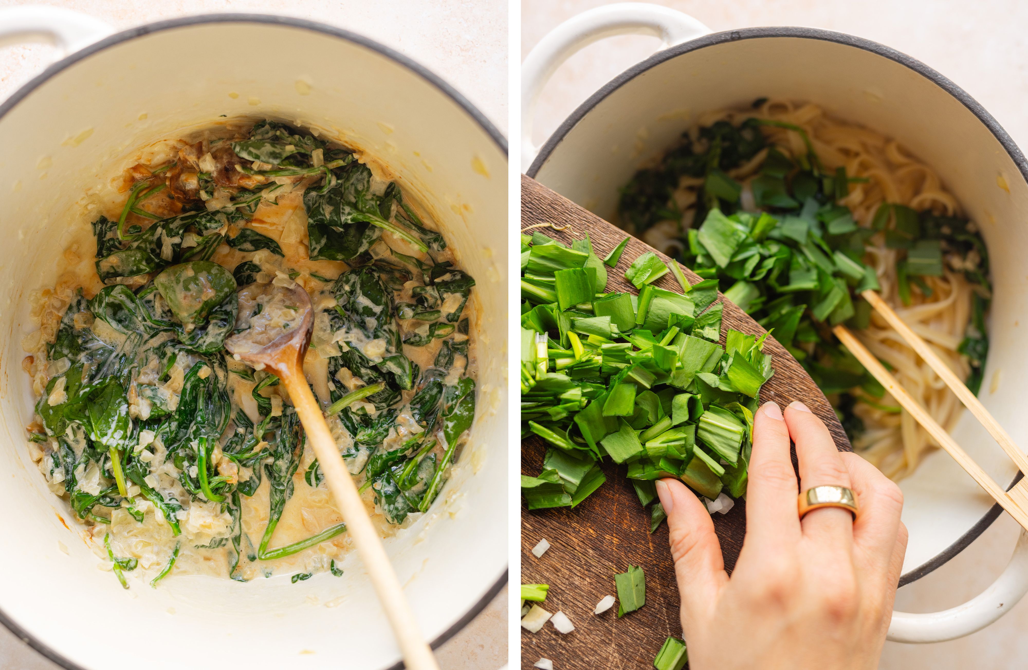 R273 Schnelle Pasta in Bärlauch-Zitronen-Soße