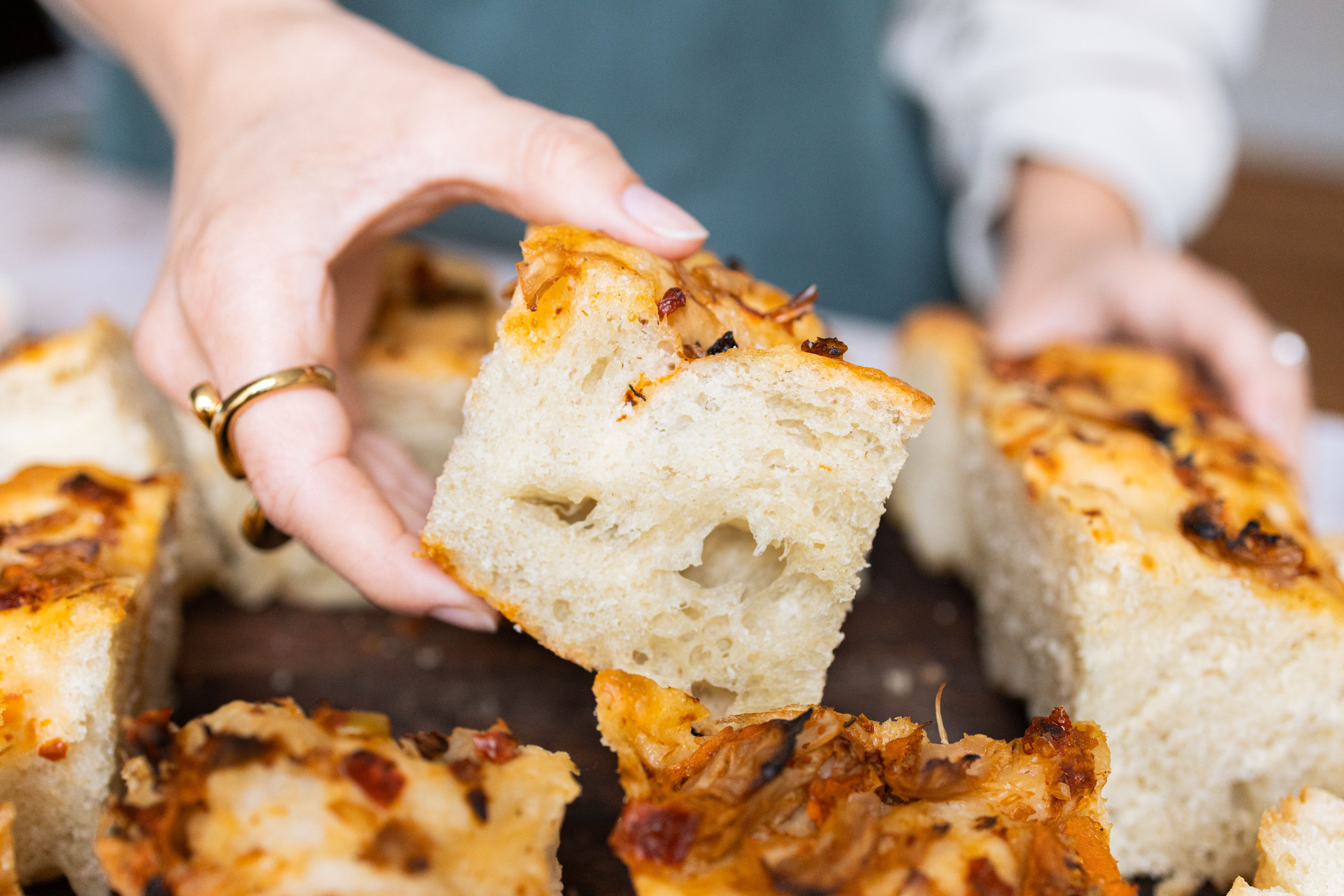 Vegan No-Knead Kimchi Focaccia