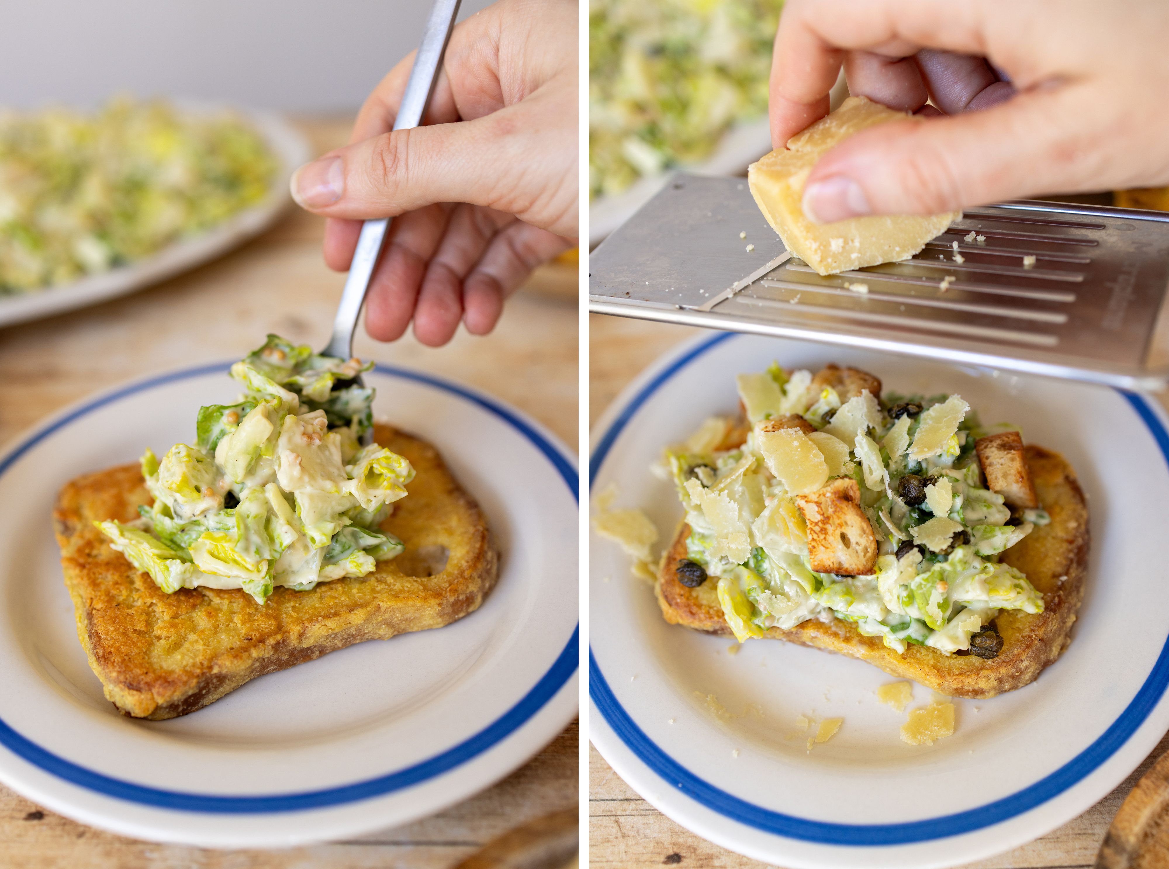R1026 Savory French Toast with Vegan Caesar Salad