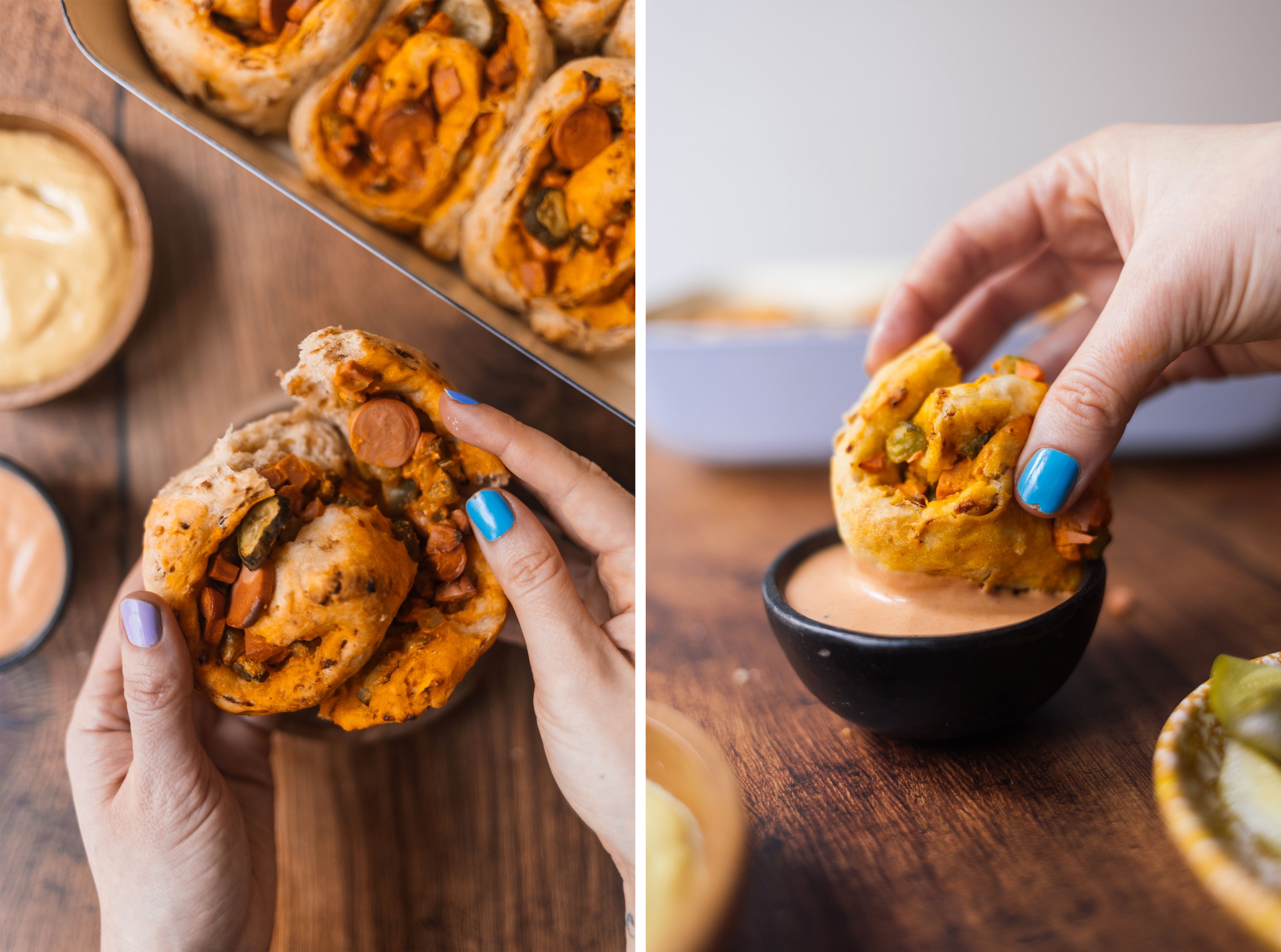 R825 Vegane Hot Dog Schnecken