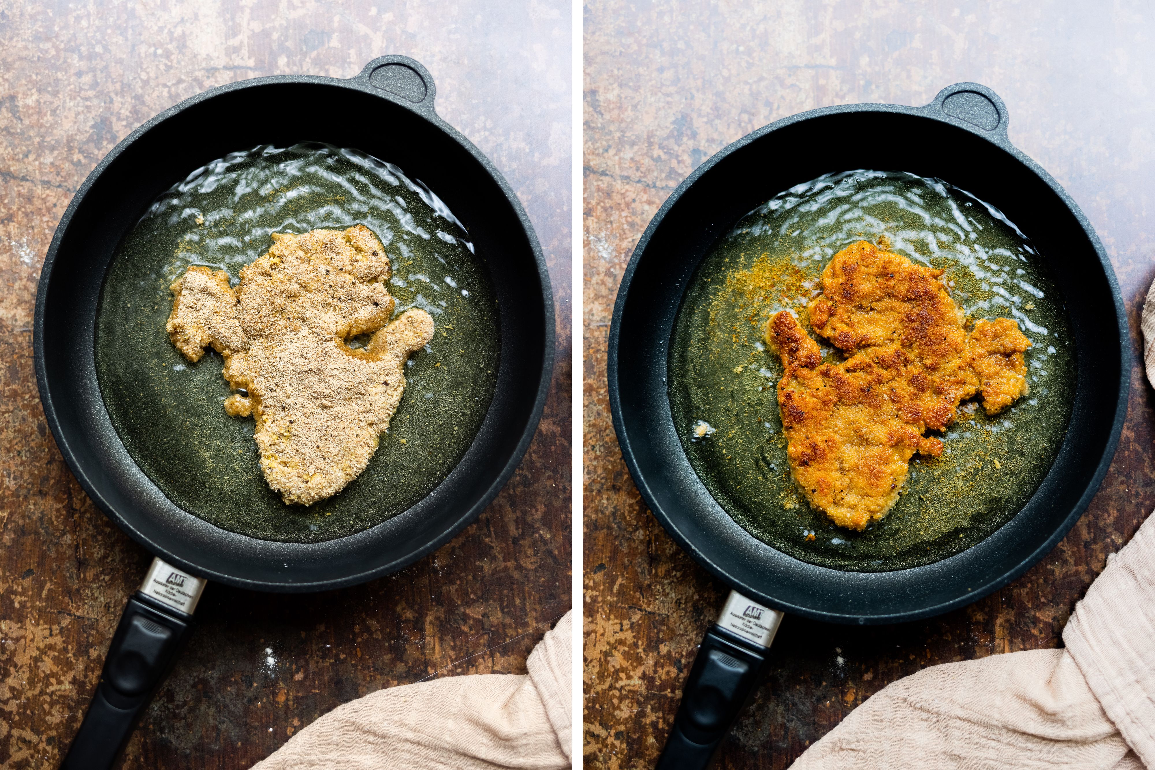 R668 Veganes Jägerschnitzel mit Pfifferlingen und Spätzle