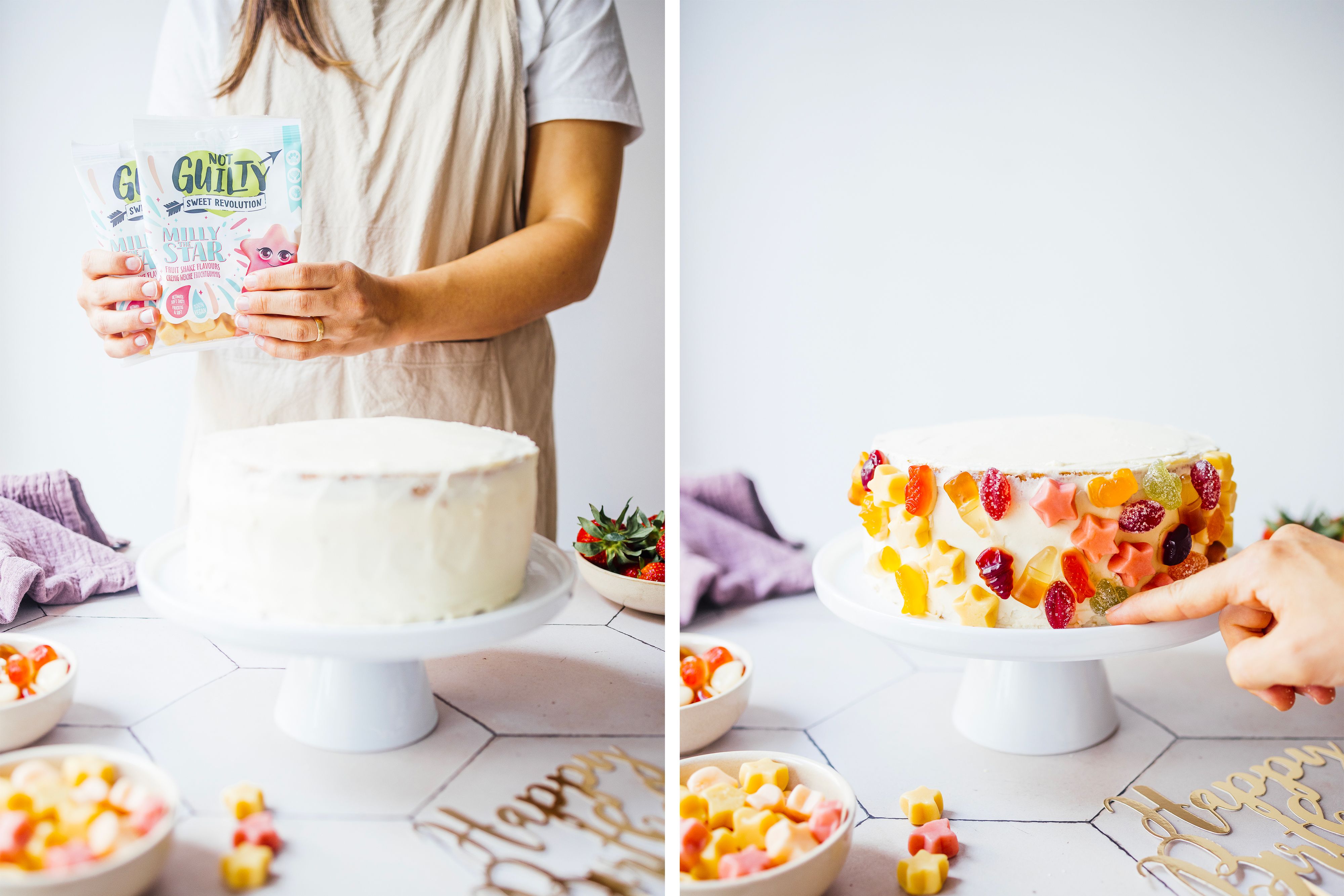 R827 Veganer Geburtstags-Candy-Cake