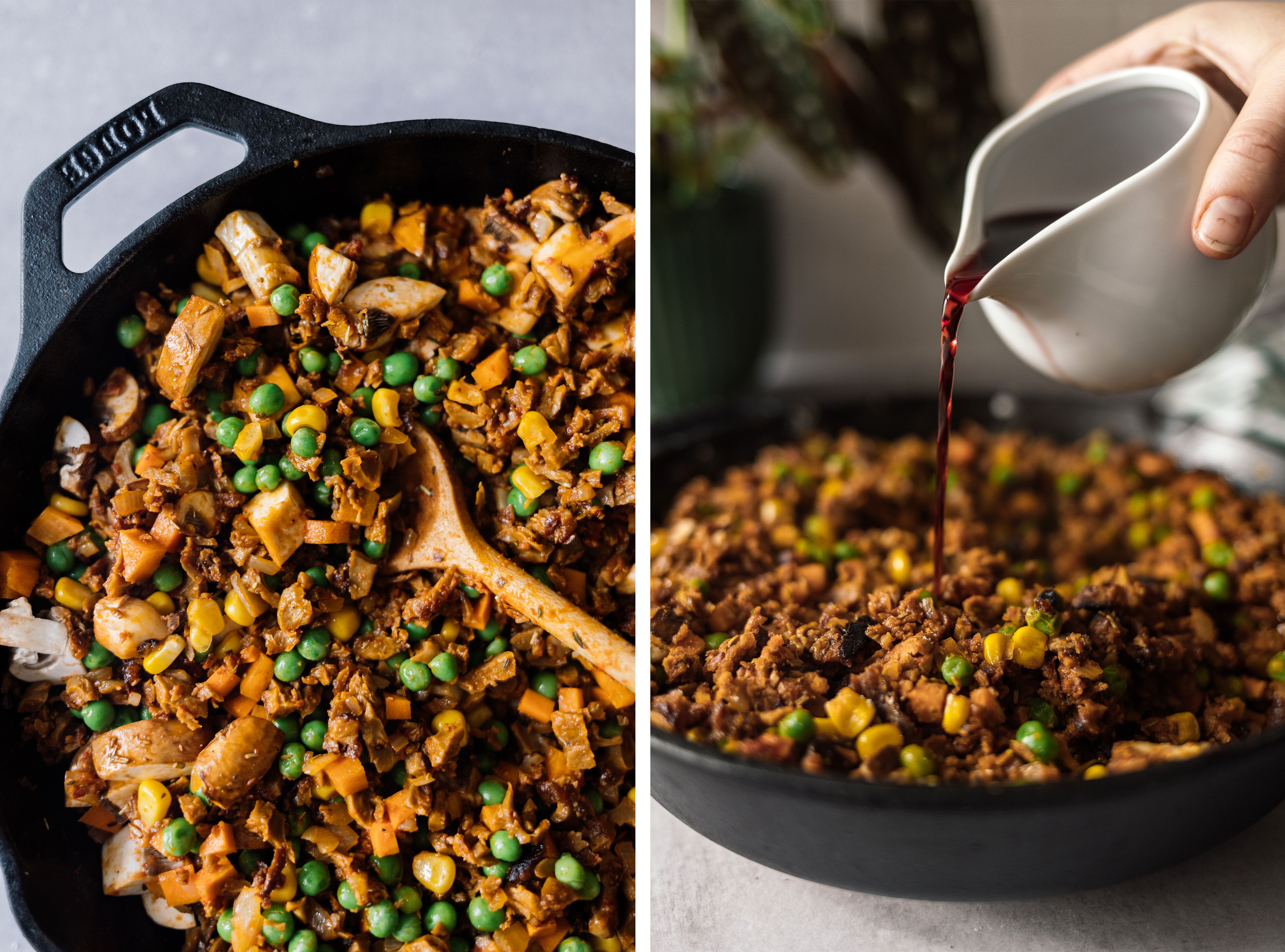 R771 Veganer Cottage Pie mit Kürbis