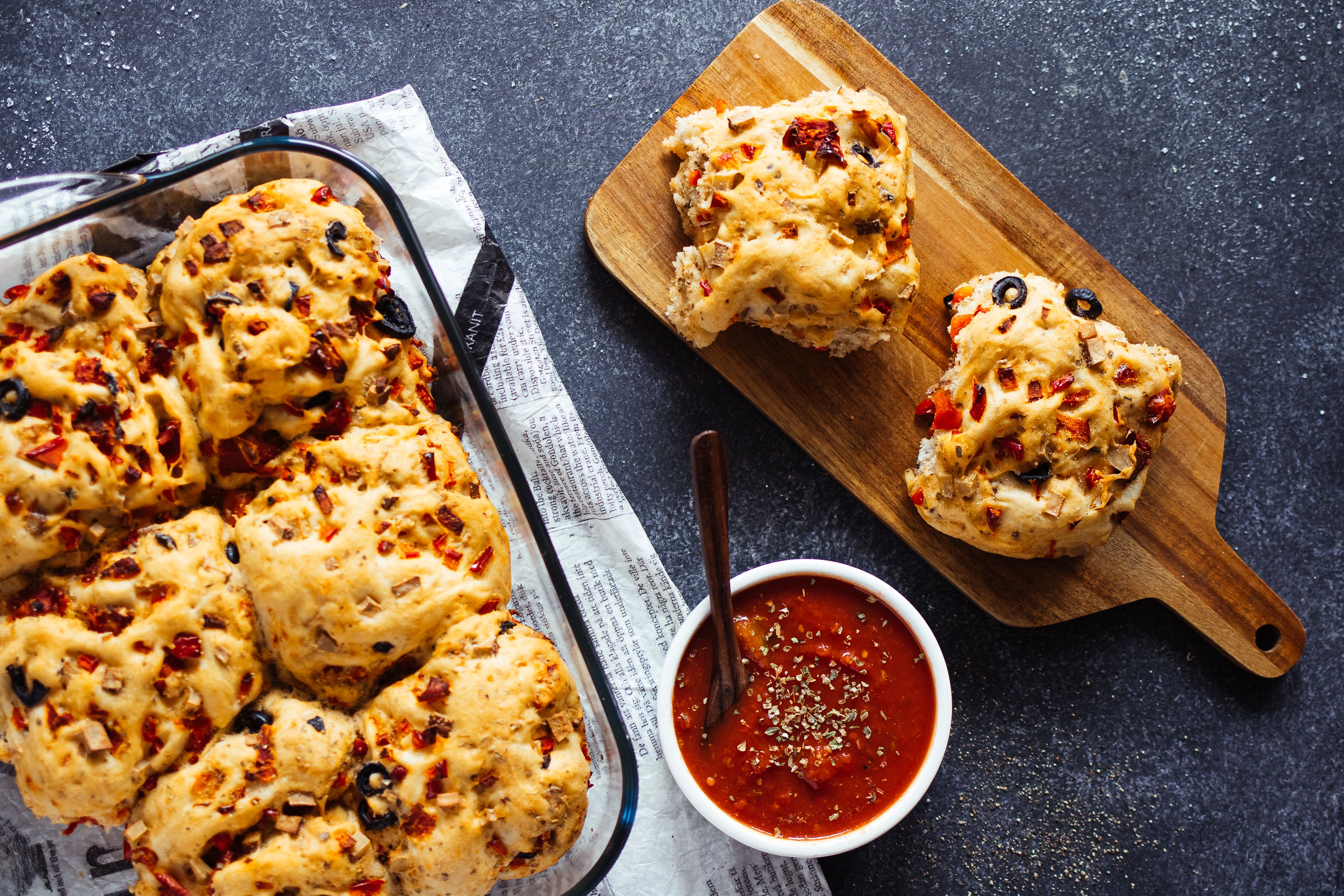 R152 Vegane Pizzabrötchen