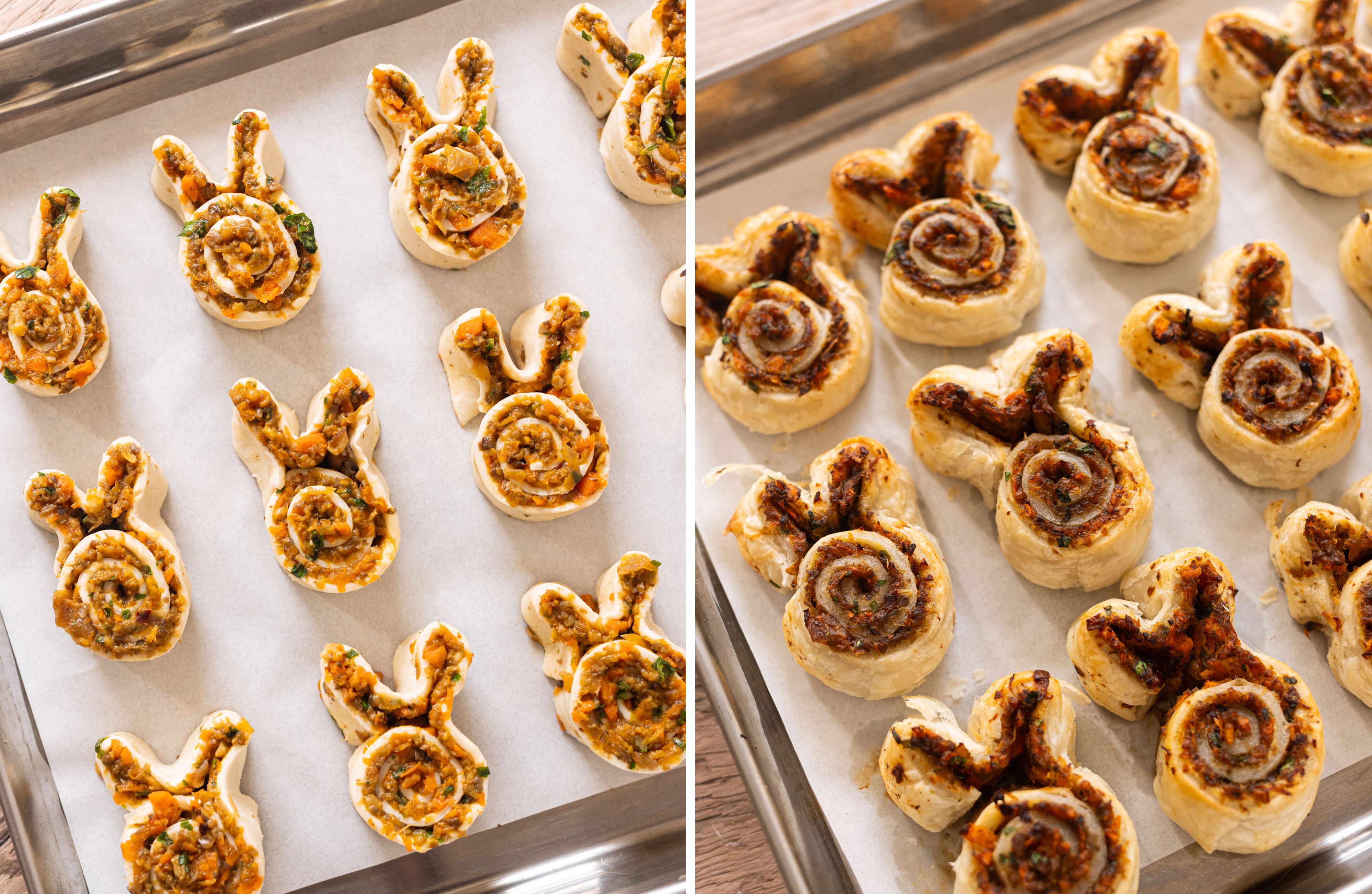 R1049 - Vegan puff pastry bunnies
