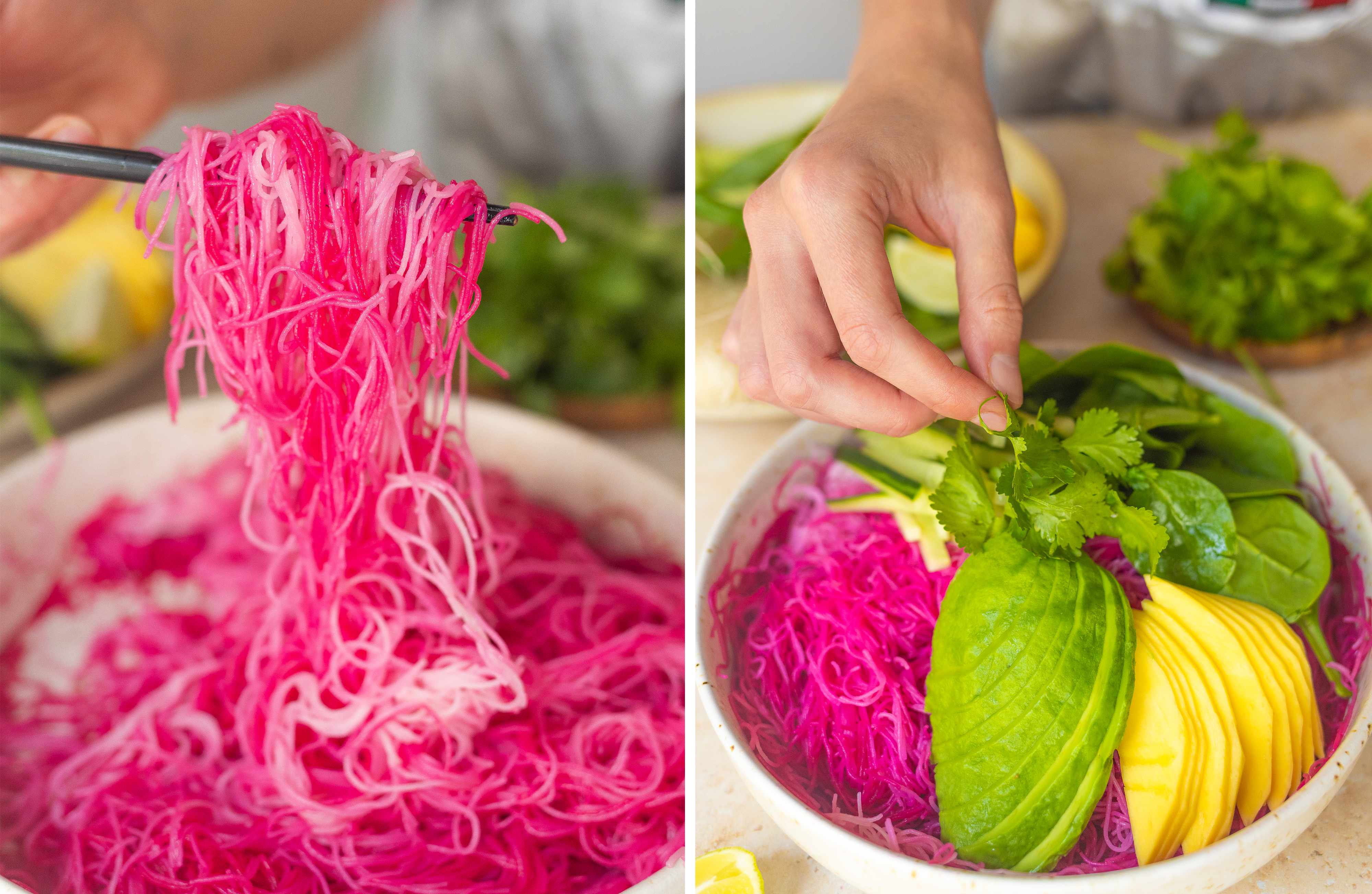 R317 Pinker Glasnudelsalat