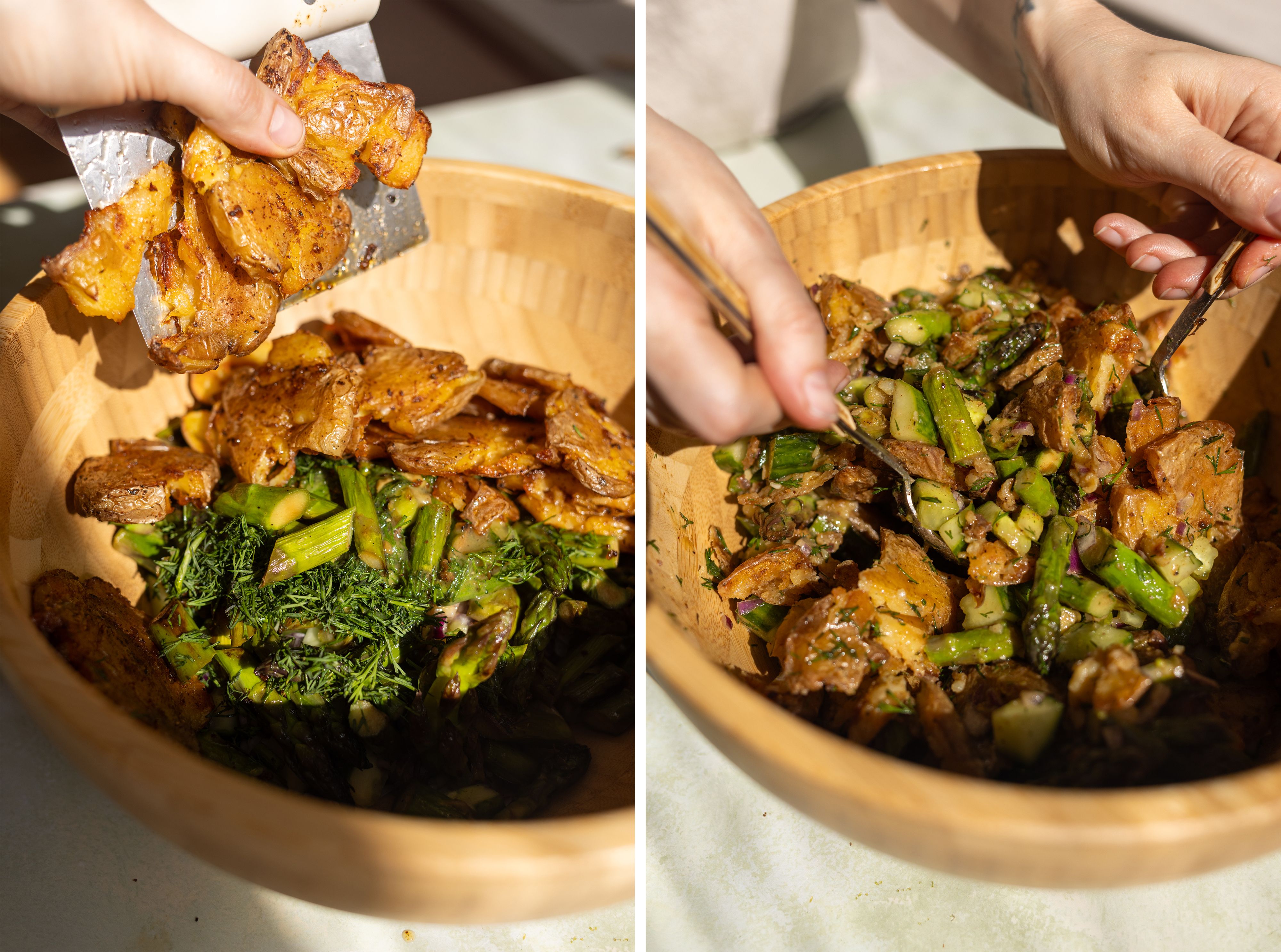 R1050 Smashed Potato Salad with Asparagus
